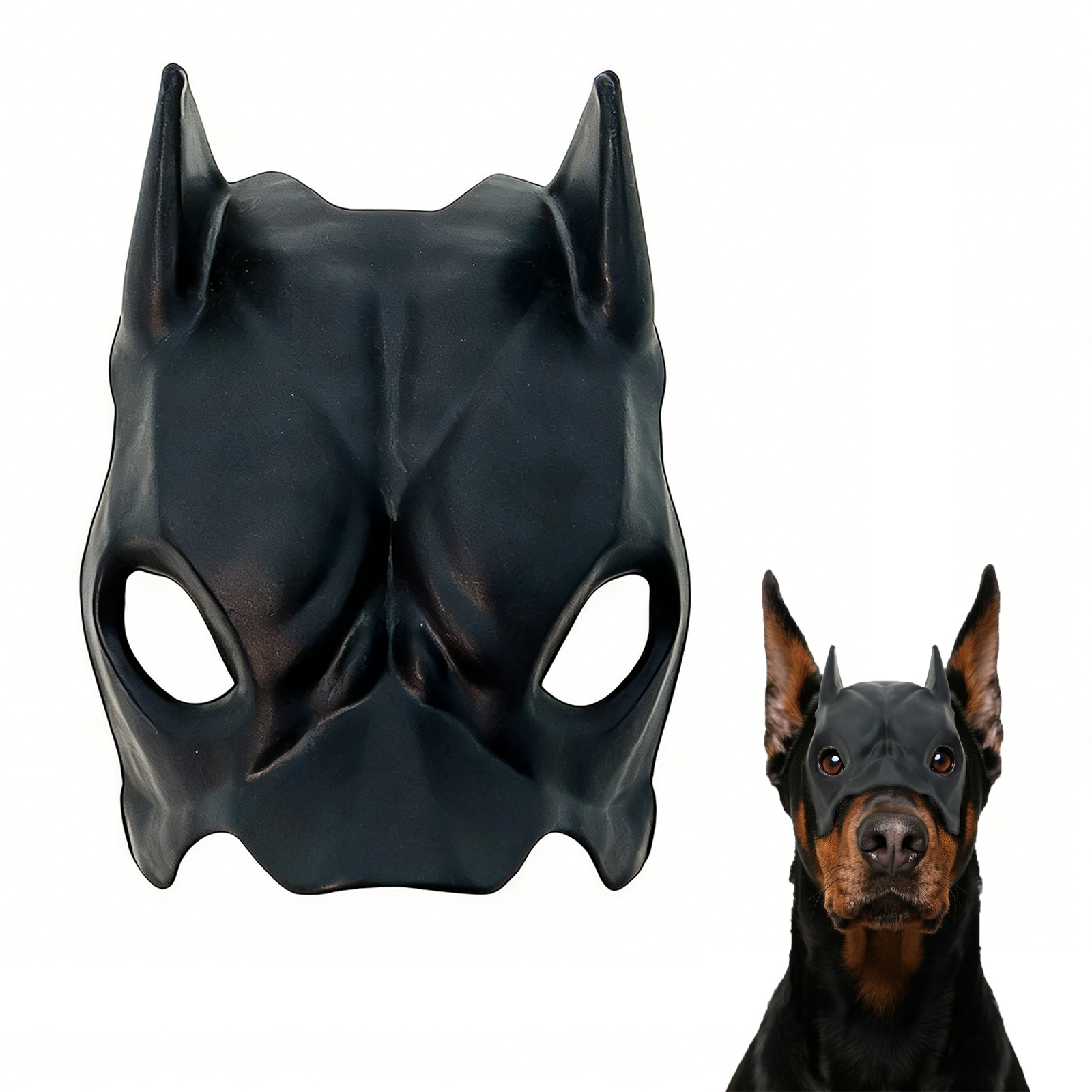 Máscara de Murciélago para Perro, Negra, 1 Pieza miniatura 7