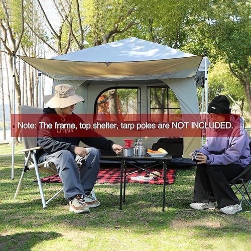 Miniatura 9 de REDCAMP Tienda interior de campamento para toldo desplegable, tienda de campaña en forma de cubo que convierte el toldo de pierna recta de 10 x 10