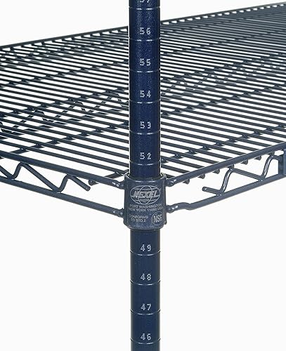 Miniatura 3 de Nexel en estantería de alambre, epoxi azul, 48" W X 14" D X 86" H