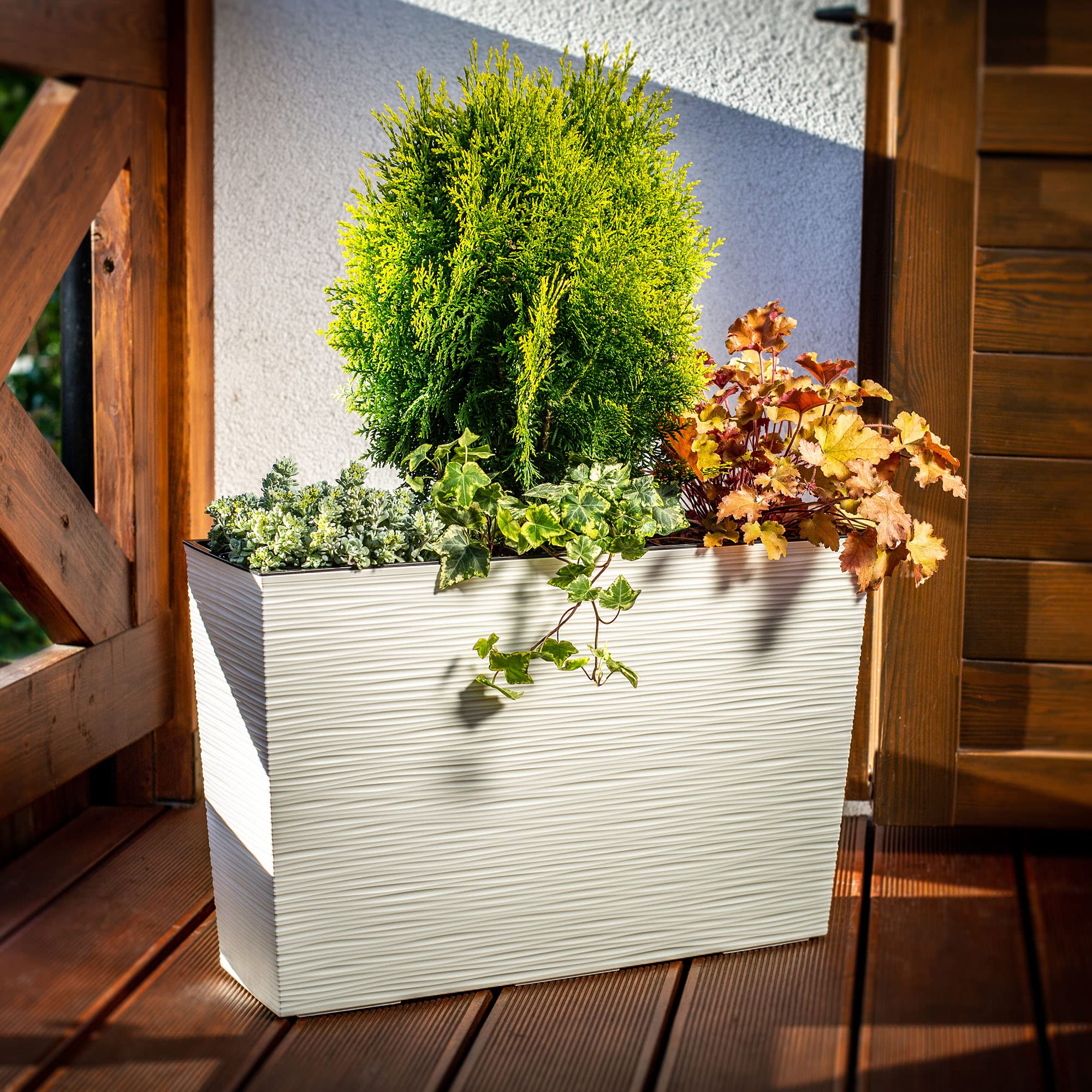 KADAX Flower Pot in plastica, ⌀ 11-21 cm, 5 colori, vaso semplice, robusto pentola vegetale, fioriera, protezione della pentola di fiori rotonda per felce (⌀ 21 cm, grigio