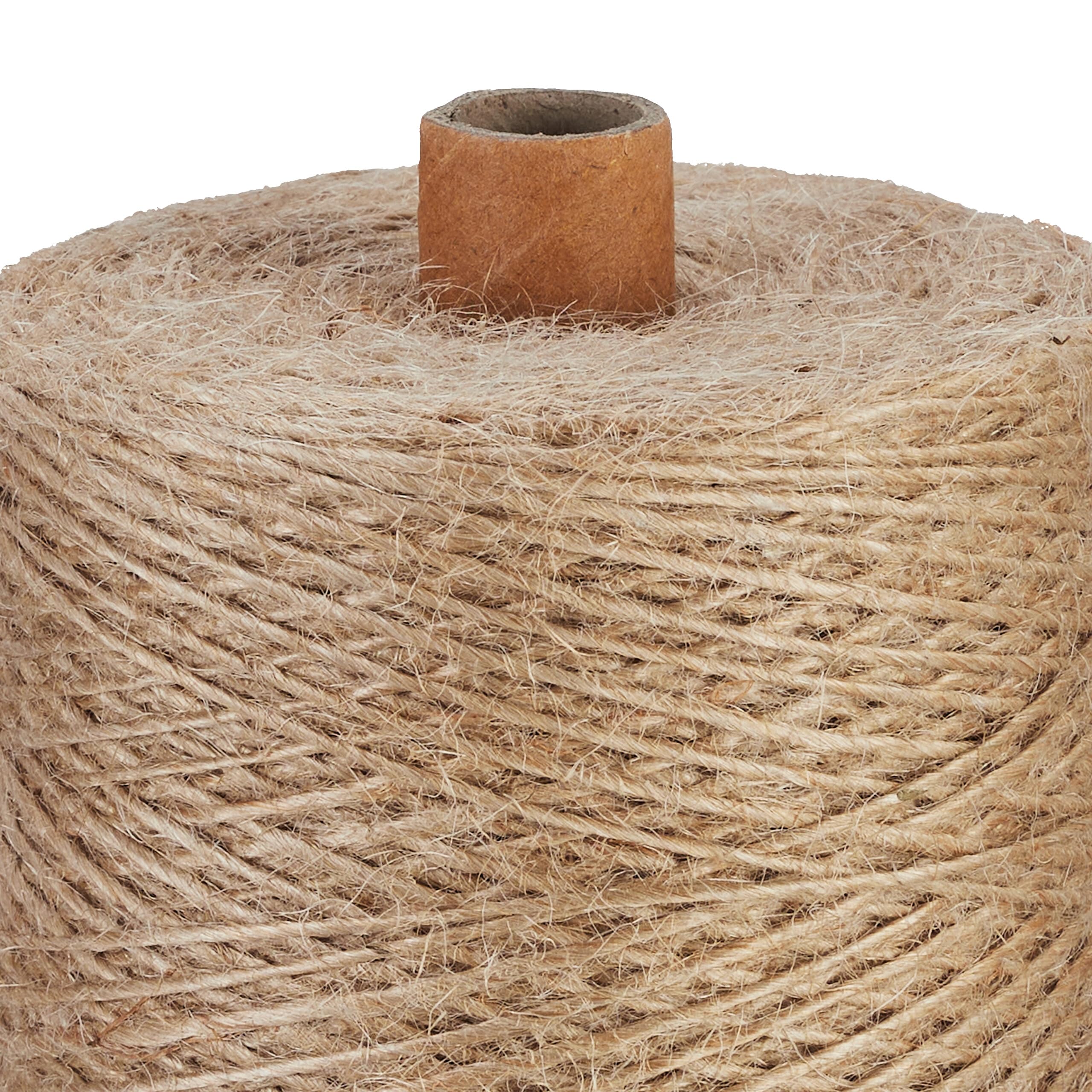 Relaxdays Spago di Iuta 1 mm, 2 Rotoli Juta 500 m ciascuno, Corda Ecosostenibile per Artigianato, Imballaggio, Marrone