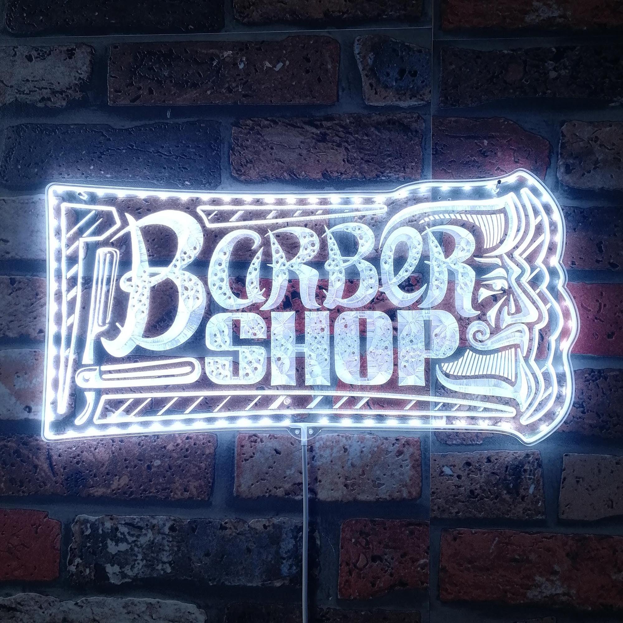 ADVPRO Man Face Barber Shop RGB Dynamic Glam LED Sign - Cut-to-Edge Shape - Smart 3D Wall Decoration - Multicolor Dynamic Lighting st06s21-fnd-i0080-c โ image 1