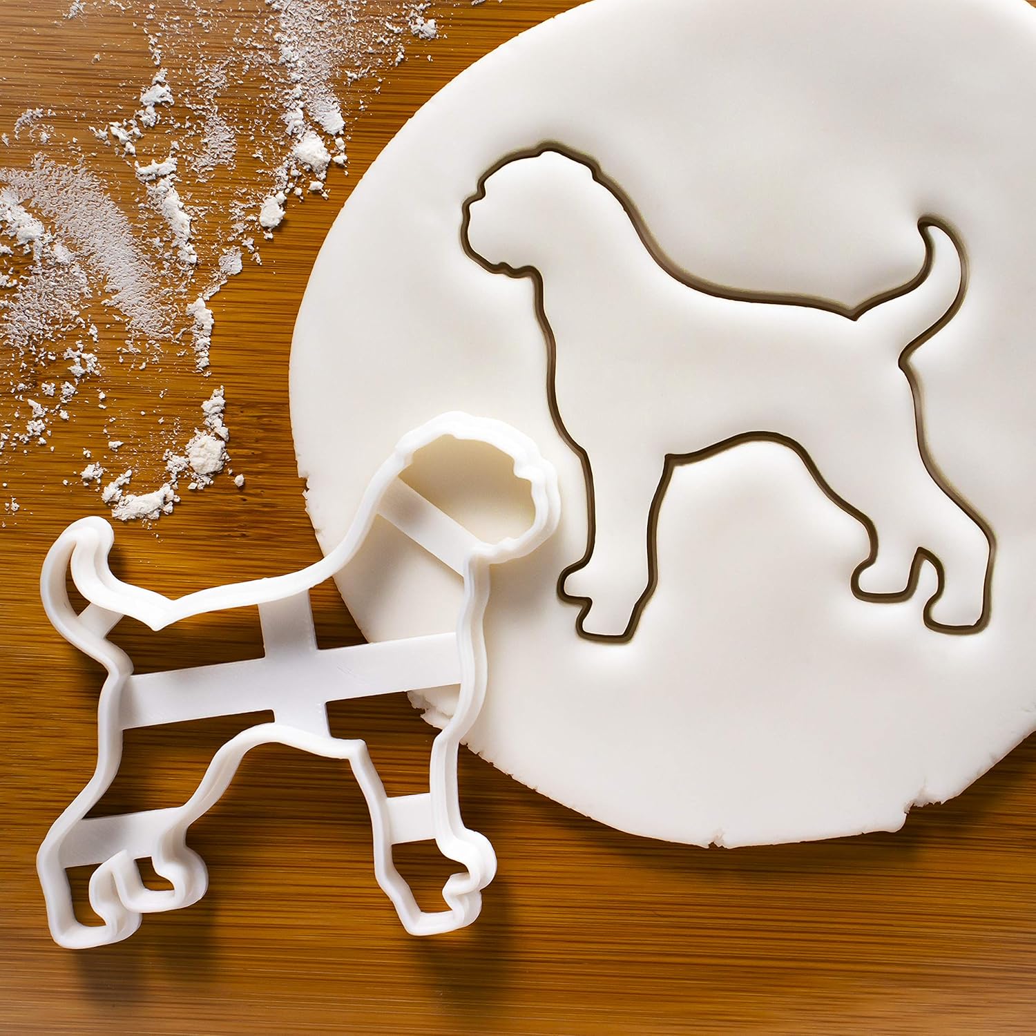 Set of 2 Boxer cookie cutters (Designs: Face and Silhouette), 2 pieces - Bakerlogy
