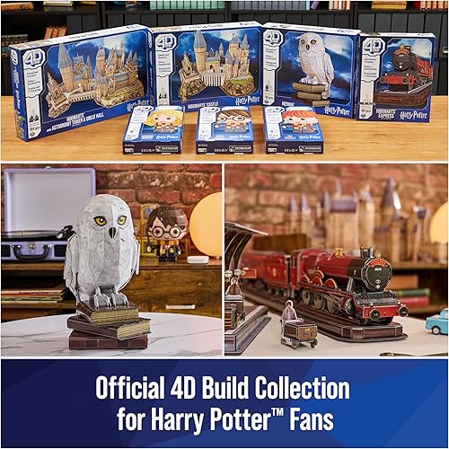 Miniatura 6 de 4D Build, Kit de modelo 3D de Hogwarts Express de Harry Potter, coleccionables de Harry Potter y decoración de escritorio, rompecabezas para