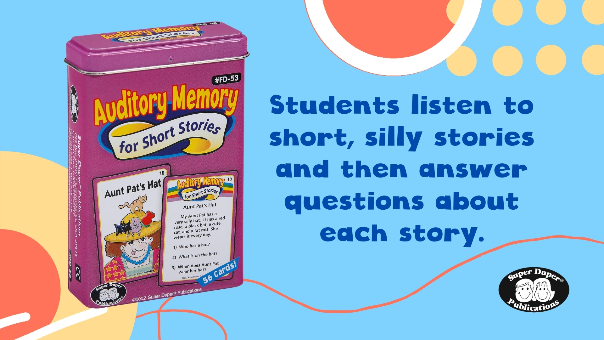 Educational Flash Cards For Listening Comprehension Super Duper Story ...
