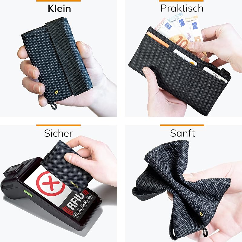 GUGGIARI Slim Wallet RFID védelemmel, bankkártyatartó, pénztárca férfiaknak és nőknek