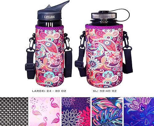 Miniatura 2 de Koverz - Portabidones de neopreno para botellas de agua, 4 tamaños, tamaño L, 24 - 30 oz. liq. XL 32 - 40oz. liq., medio galón 64 oz. liq., un galón