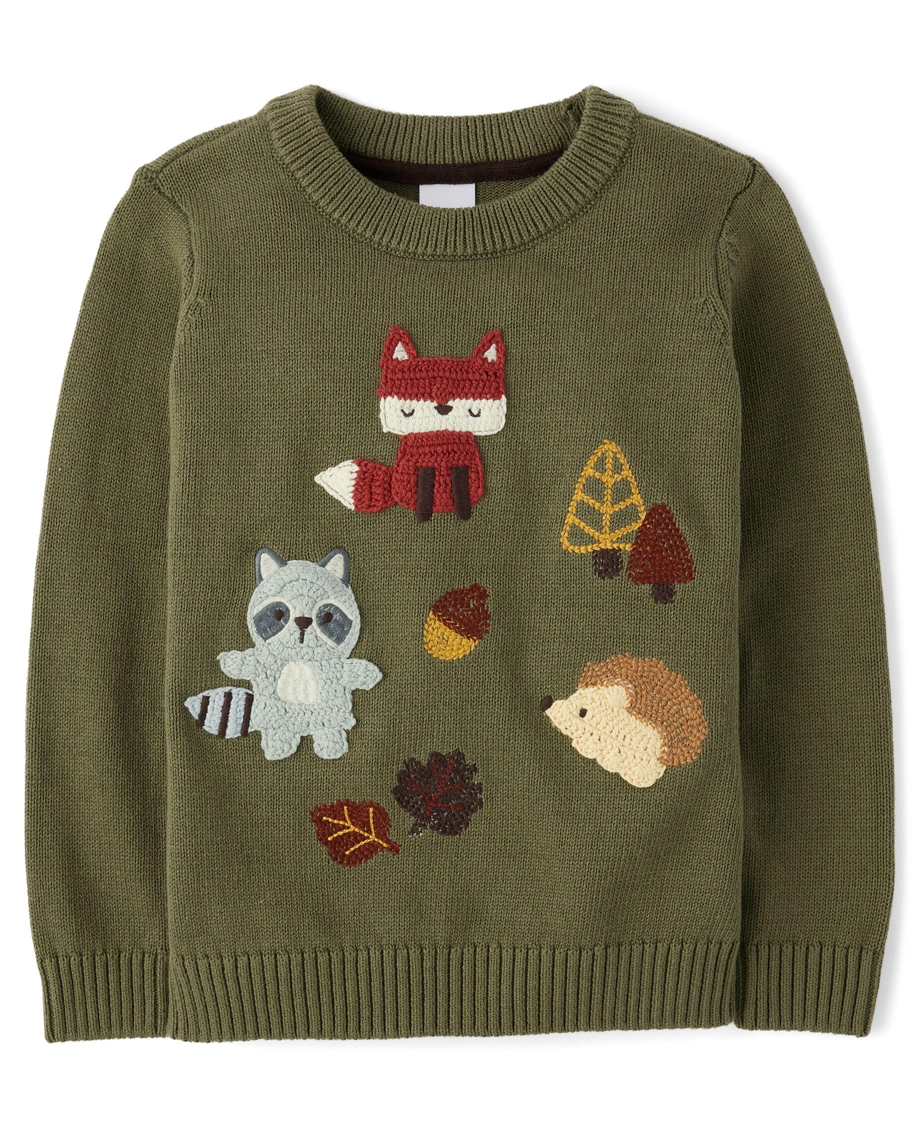 Gymboree Boys' and Toddler Embroidered Pullover Sweater