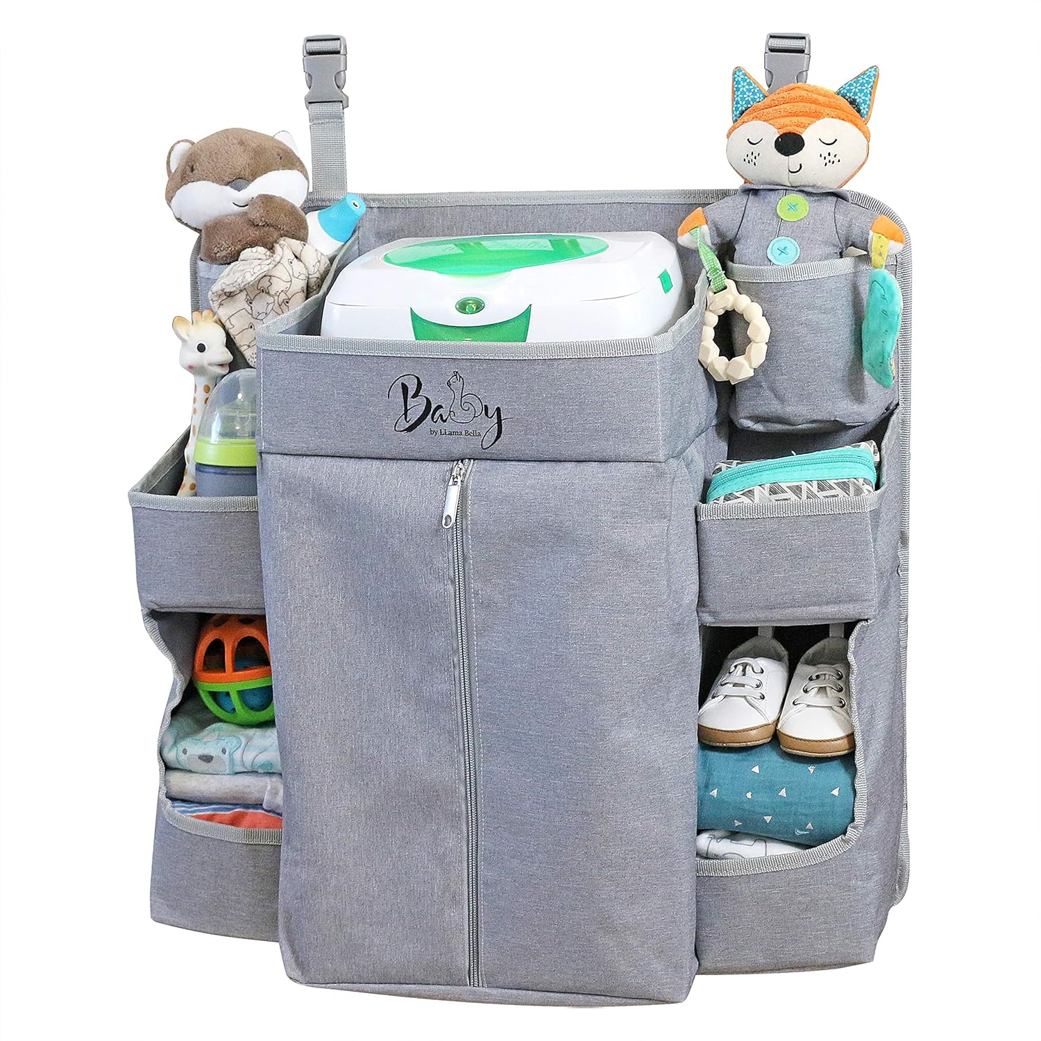 Llama Bella Premium Nursery Organizer and Baby Diaper Caddy