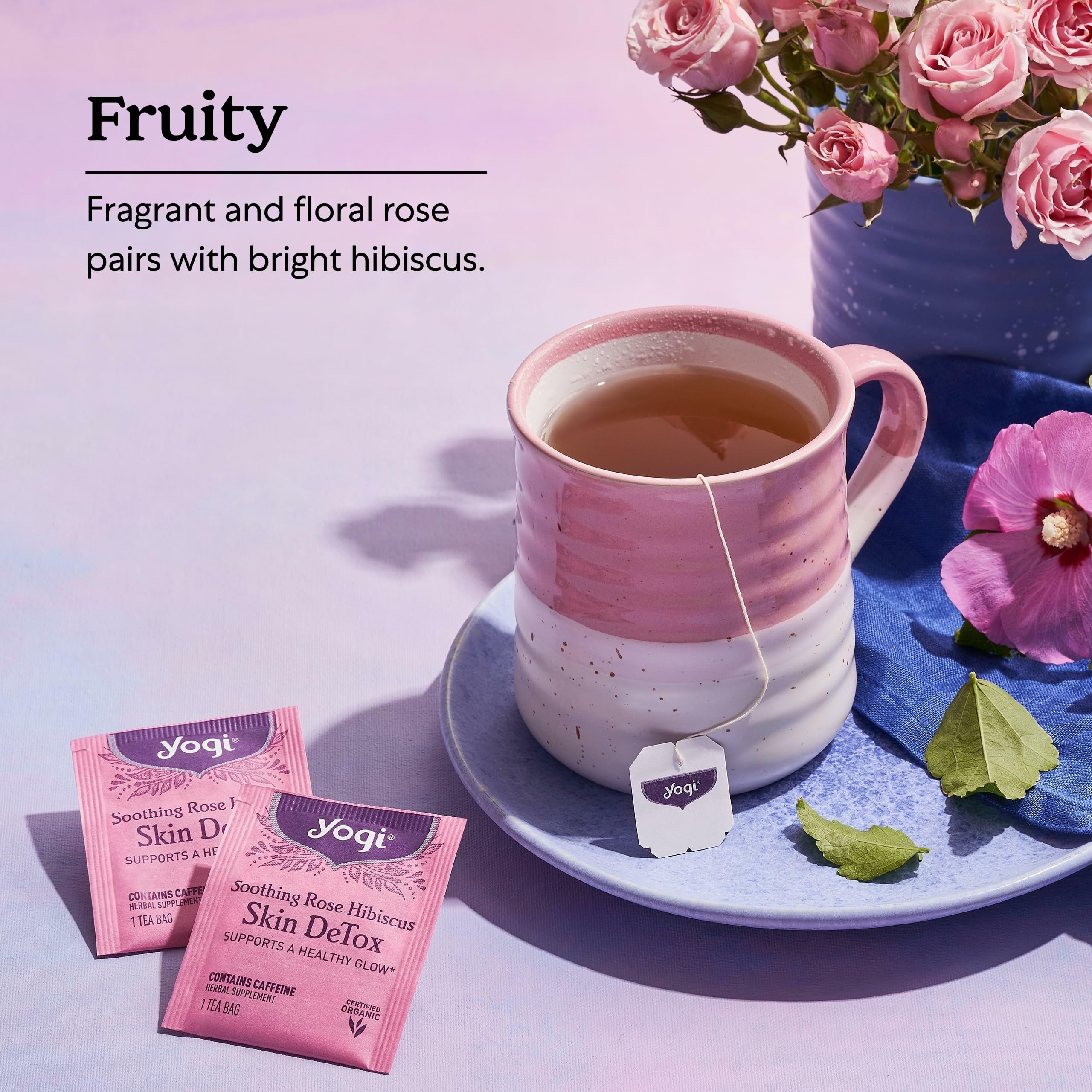 Amazon.com : Yogi Tea Soothing Rose Hibiscus Skin DeTox Tea - 16