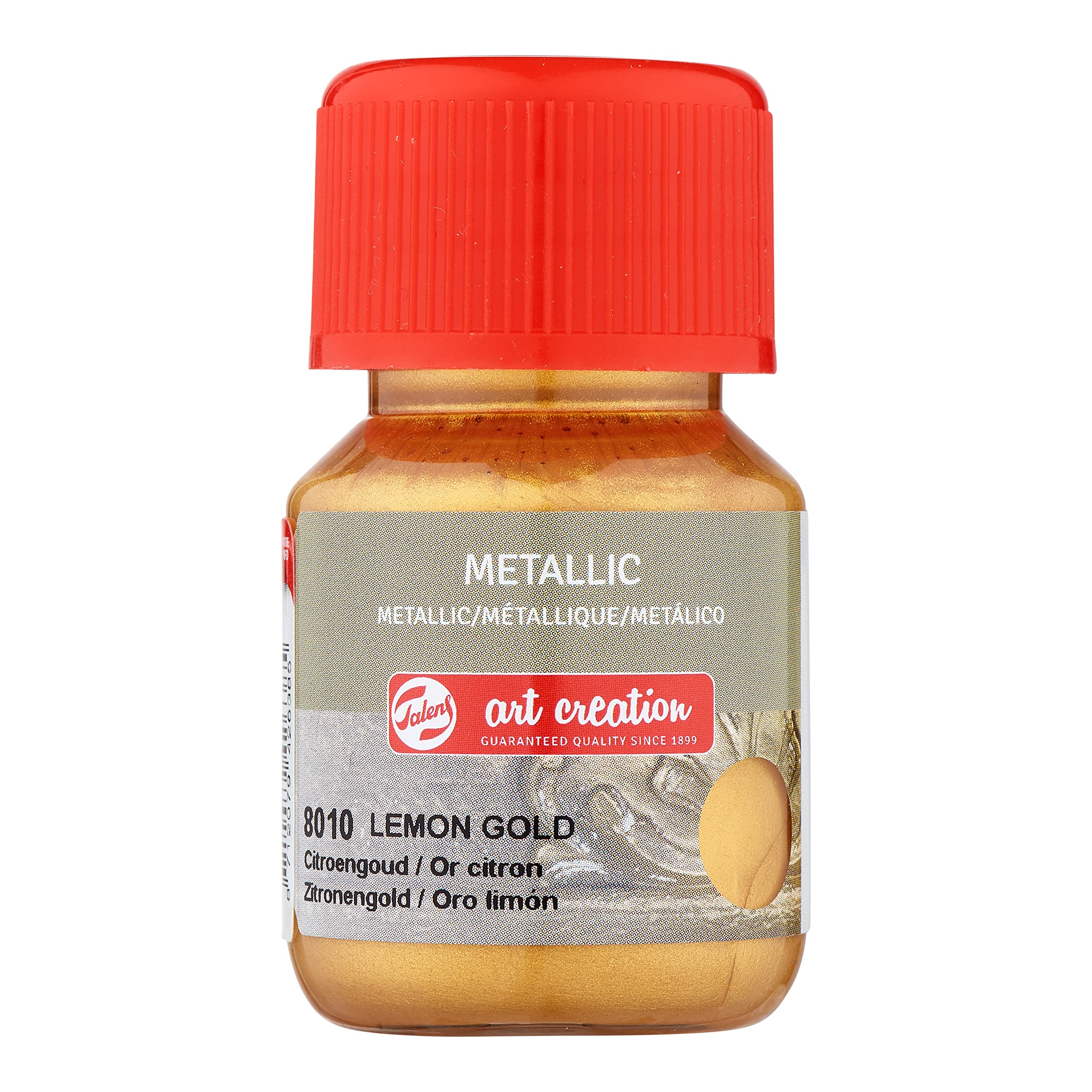 Talens Art Creation Lemon Gold Metallic - Quick-Drying Paint 30 Ml - Water-Resistant For Various Surfaces
