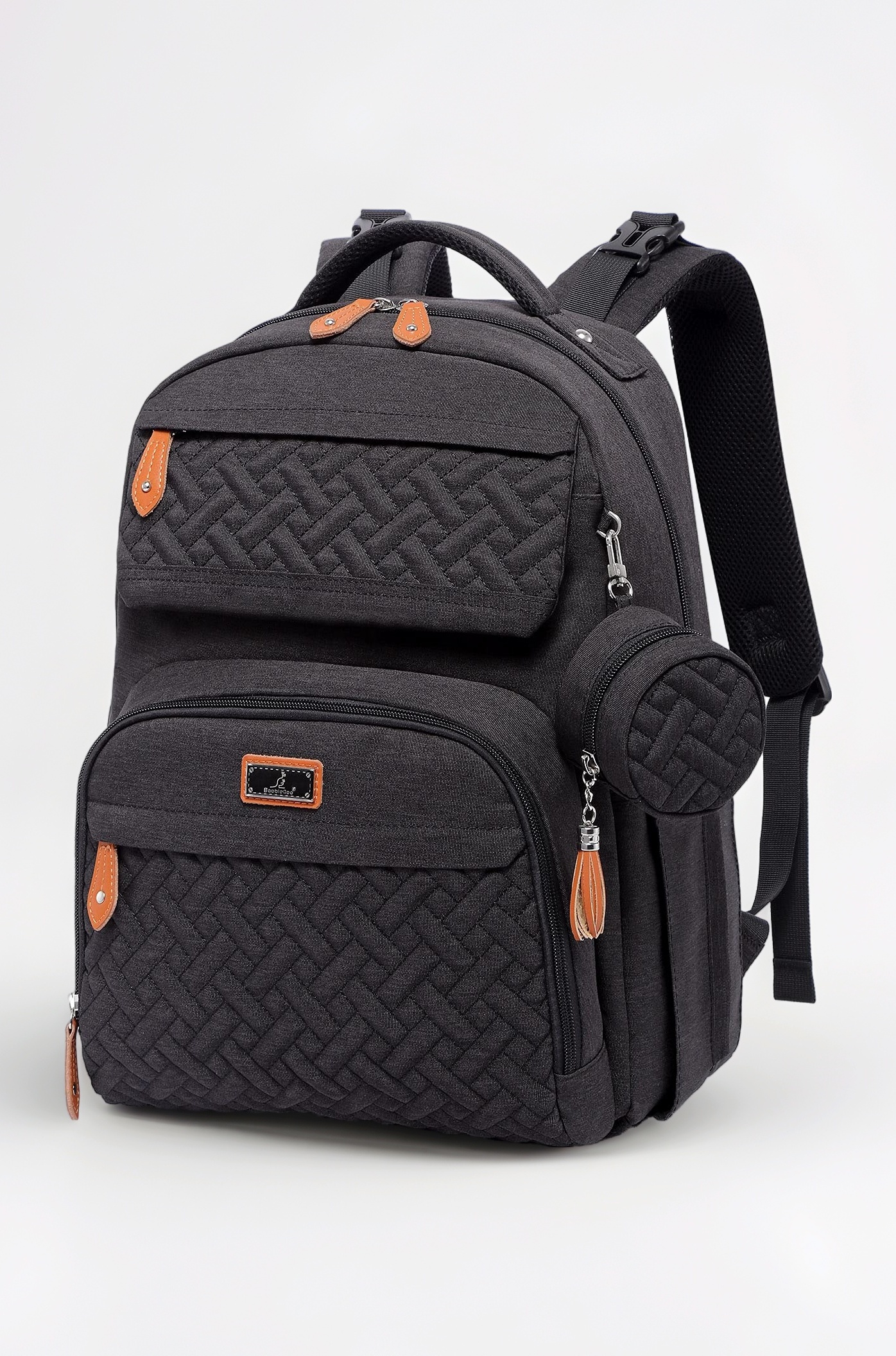 Diaper Bag Backpack, BabbleRoo Unisex Baby Bags with Changing Pad, Pacifier Case & Stroller Straps