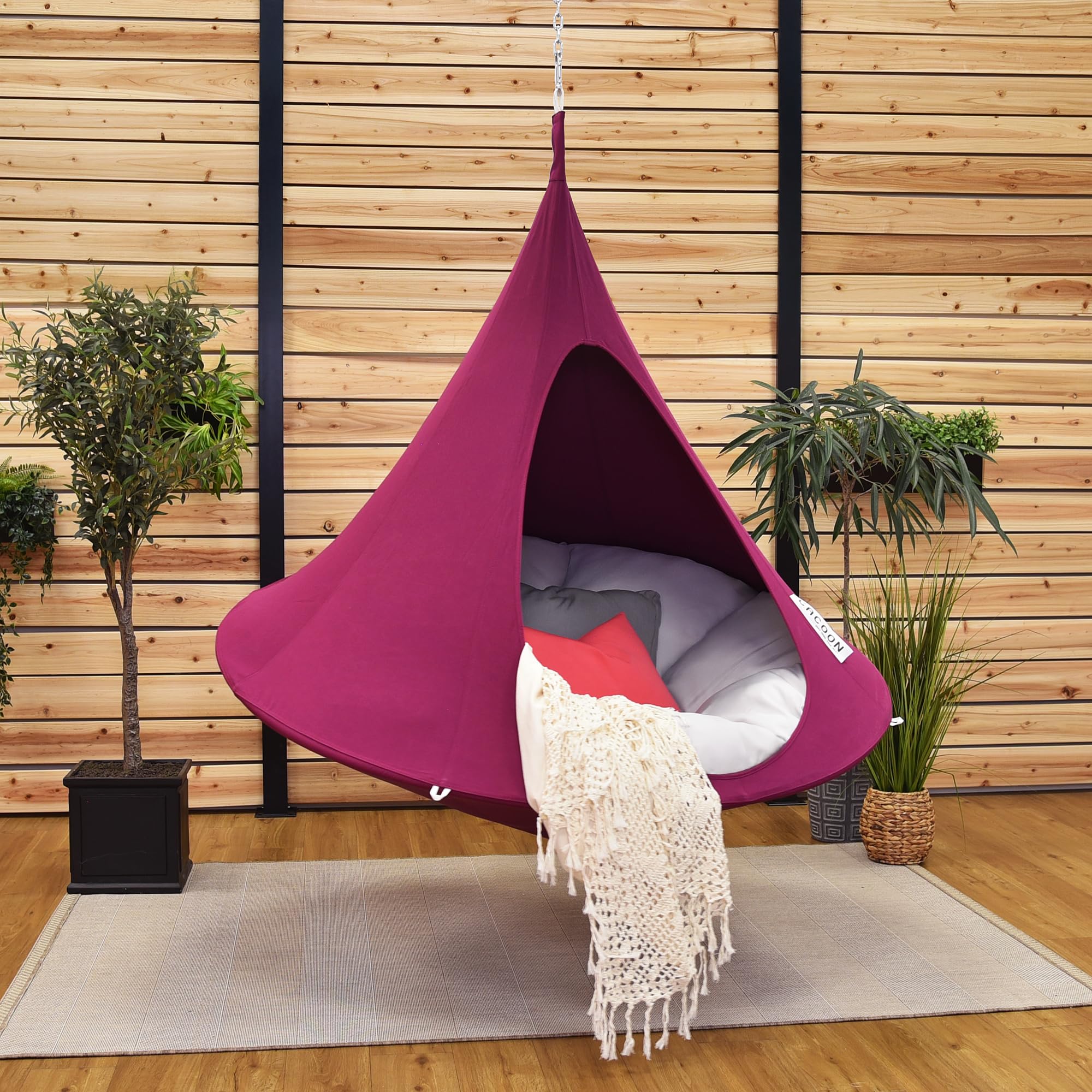 Amazon.com: Single Cacoon Hanging Chair – Cozy Indoor/Outdoor