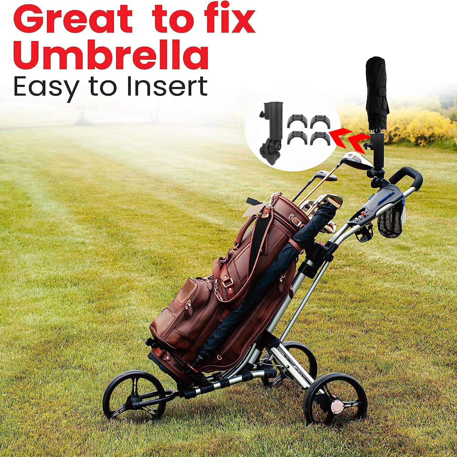 Soporte ajustable para paraguas de carrito de golf accesorio universal