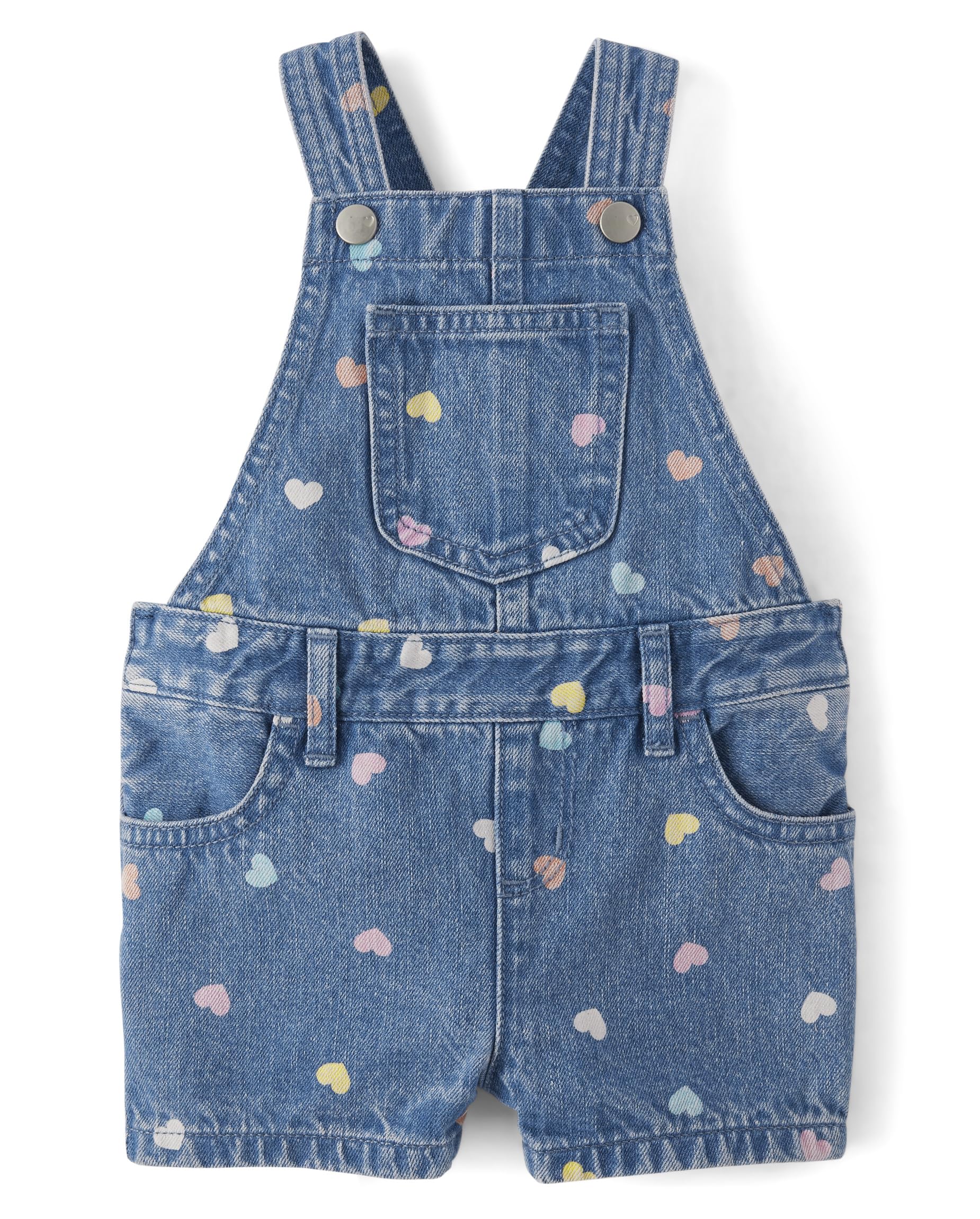 The Children's Place,Toddler Girls Denim Shortalls,2T