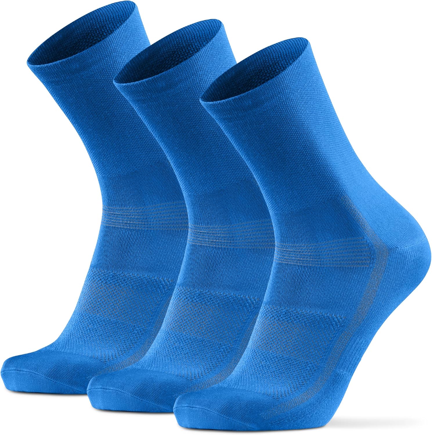 DANISH ENDURANCE Cycling Socks 3 Pack for Men & Women, Regular Ankle Crew Breathable