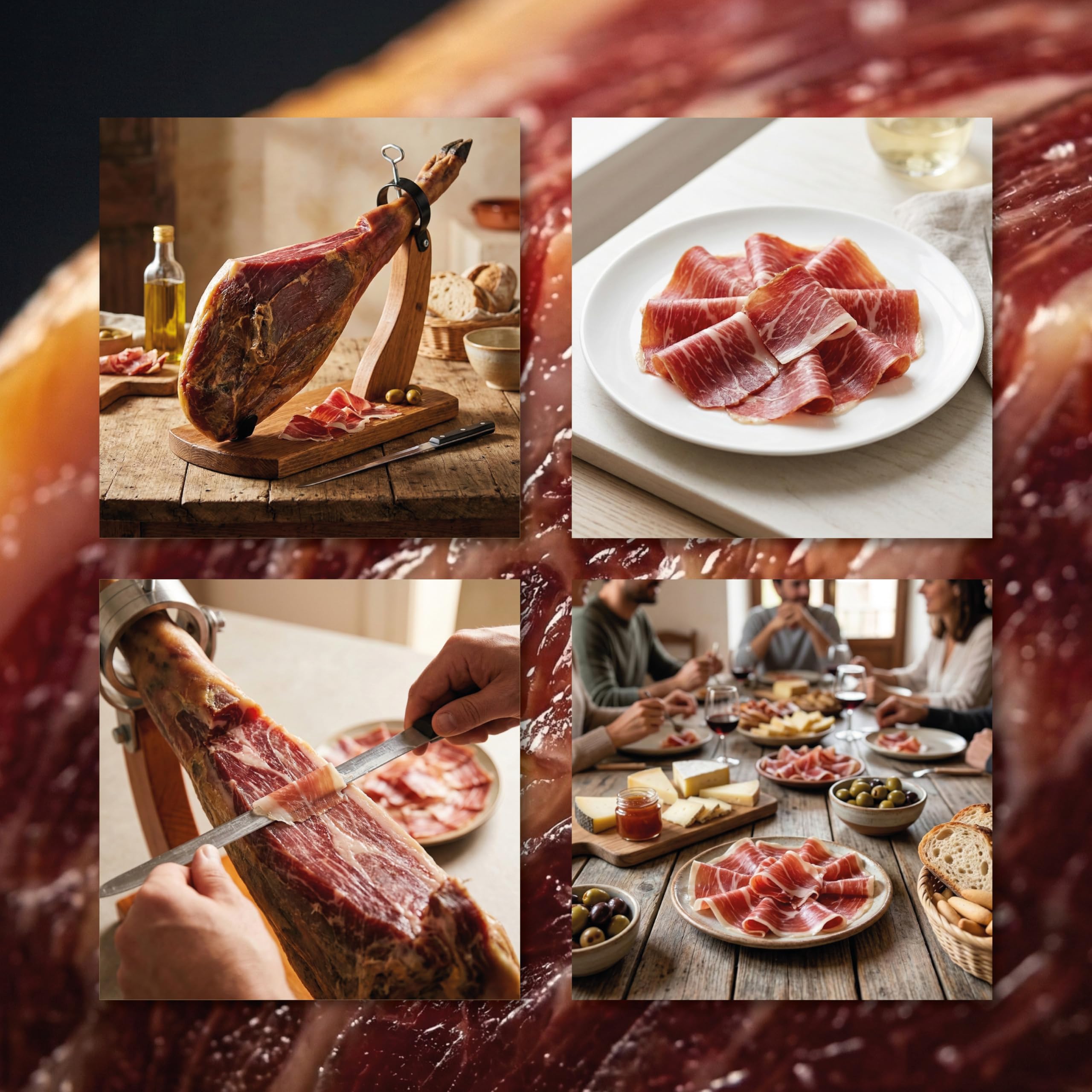 Montevalle Jamón Serrano Gran Reserva | Prosciutto Spagnolo Stagionato 20 Mesi | Pata Intera con Osso 7-8 kg | Eccellenza Gourmet per Taglio a Coltello Professionale in Cucina