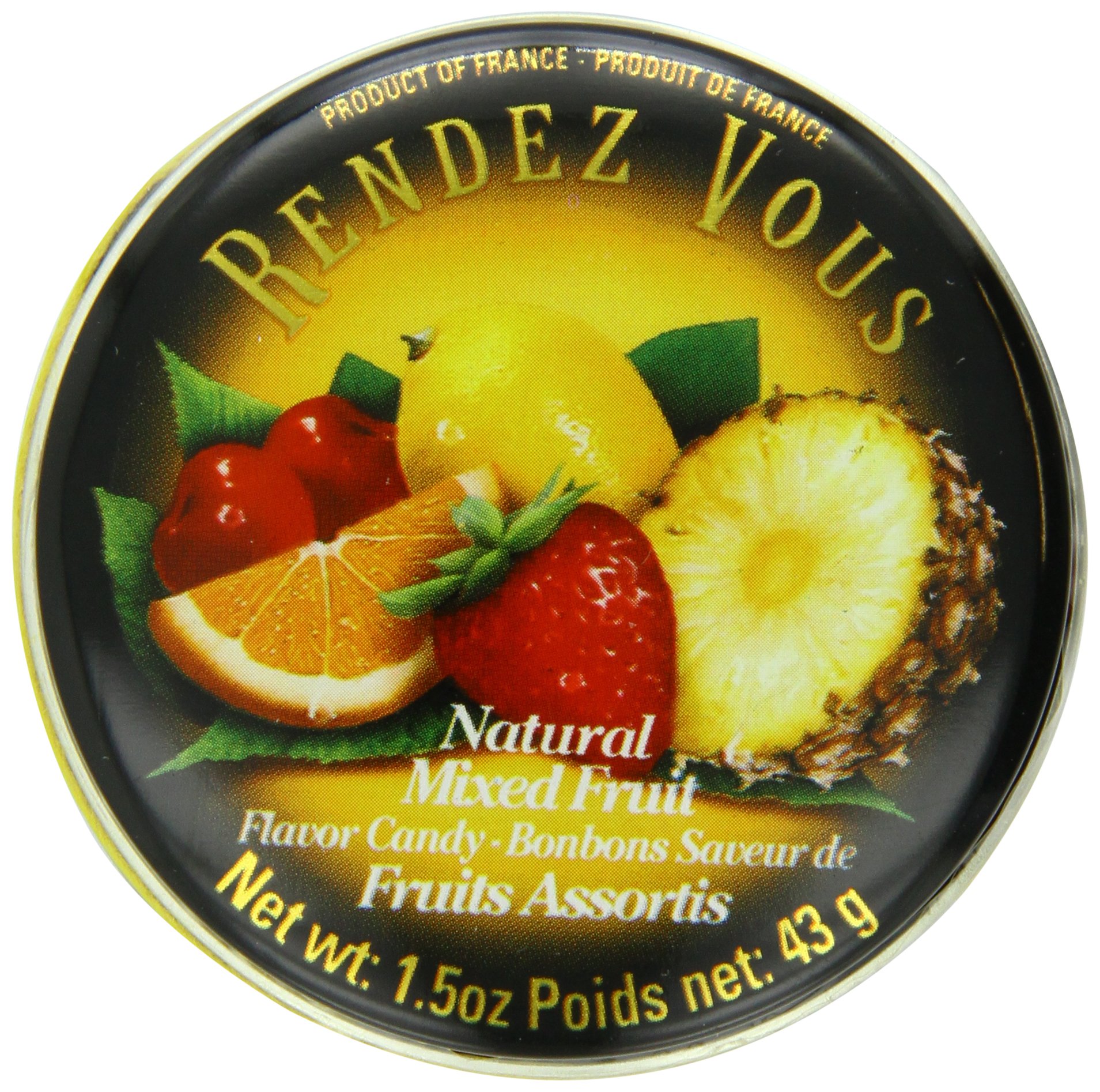 Rendez Vous Mixed Fruit, 1.5-Ounce Tin (Pack of 12)