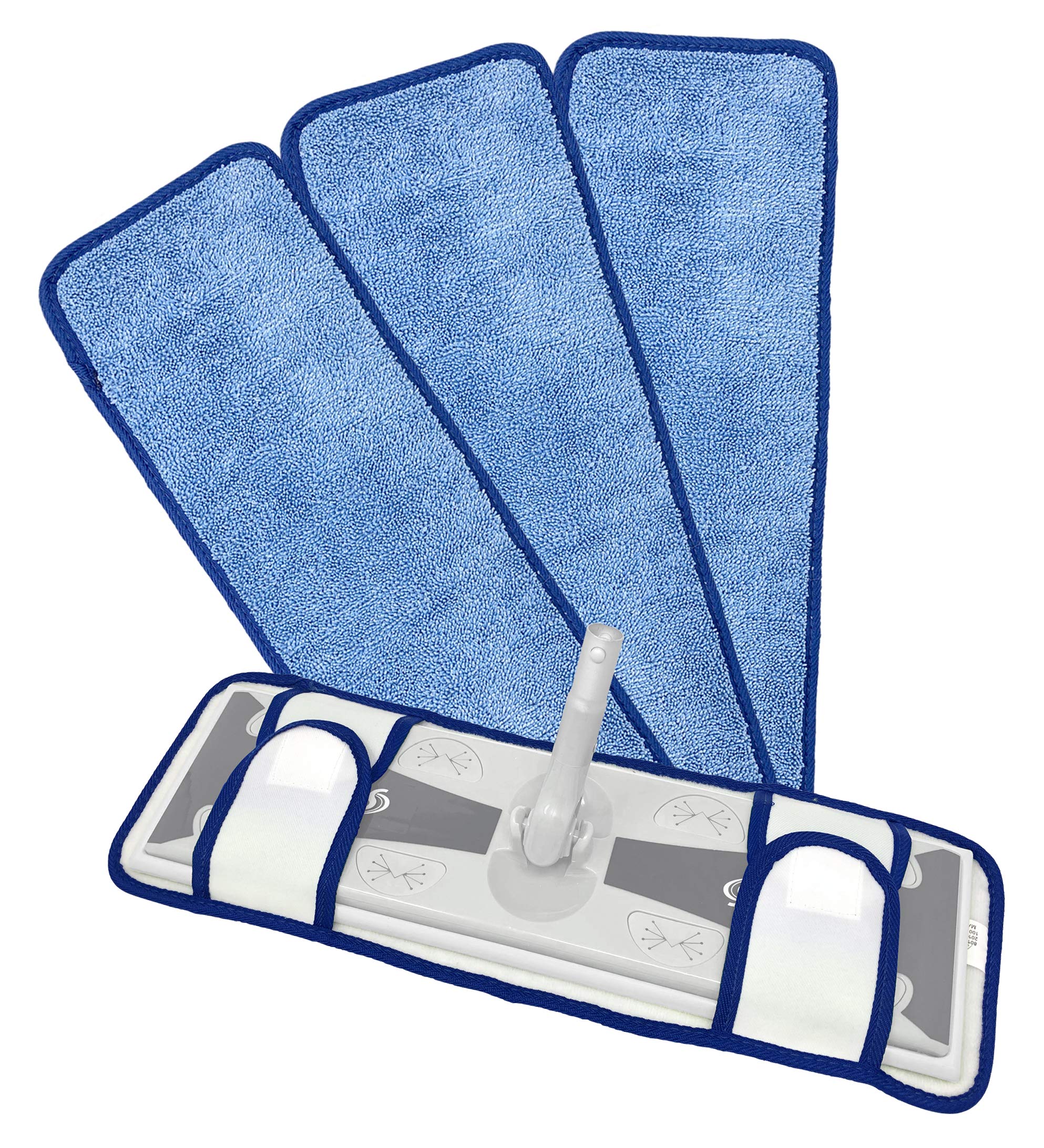 Xanitize 18" Microfiber Mop Pads with Straps 3-pack (X-Large)