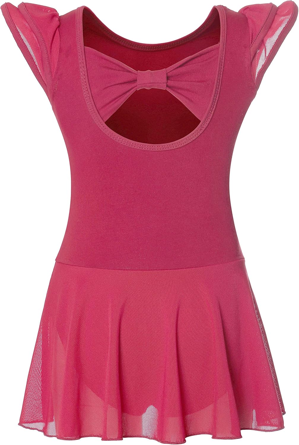 Girls’ Ballet Dance Leotards with Flutter Sleeve Petal Skirt and Bowknot Back : Clothing, Shoes & Jewelry