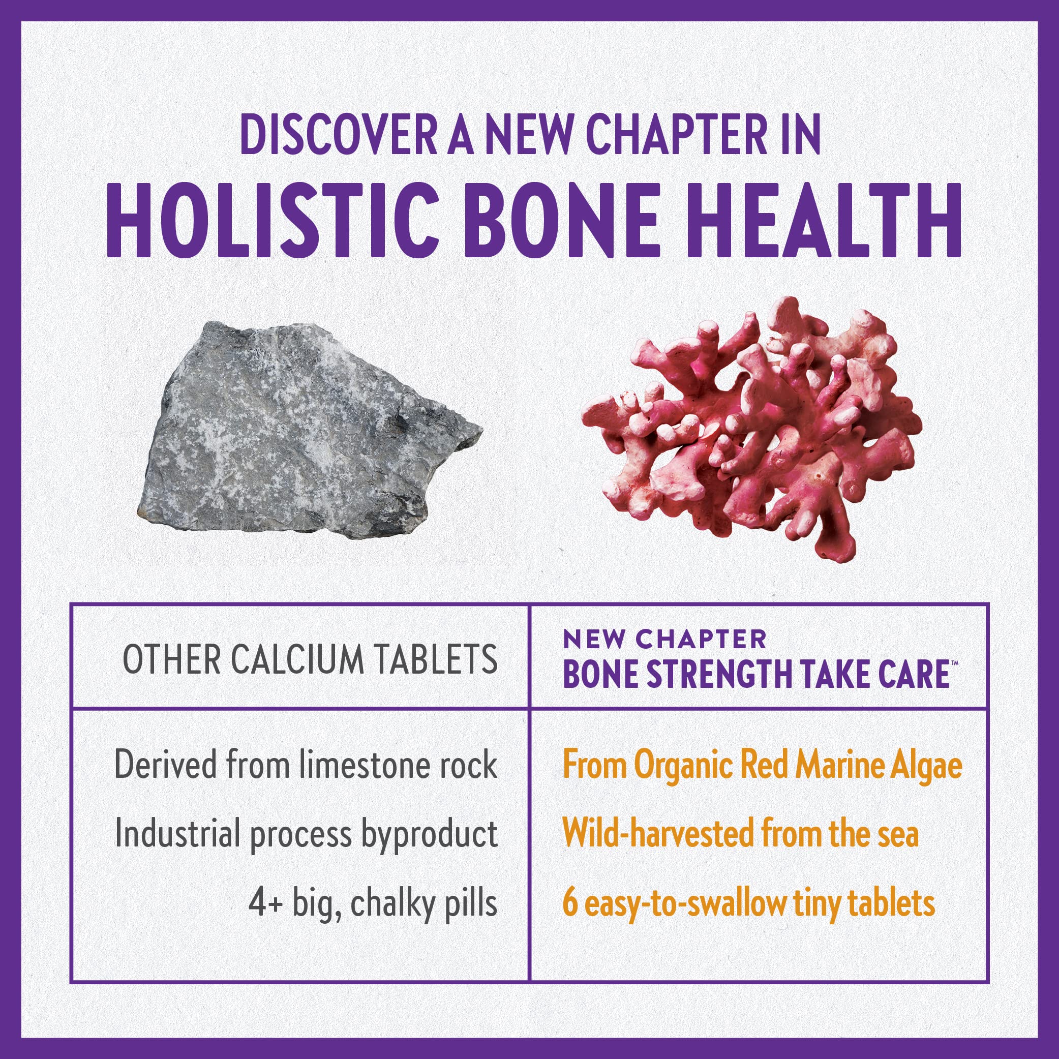 Amazon.com: New Chapter Calcium Supplement - Bone Strength Tiny Tabs  Organic Calcium with Magnesium, Vitamin D3+K2, 70+ Trace Minerals for Bone  Health, Gluten Free, Easy to Swallow - 240 ct : Health & Household