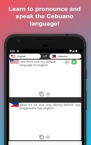 English to Cebuano Translatorto Translate to for Free on Telephone and Tablet