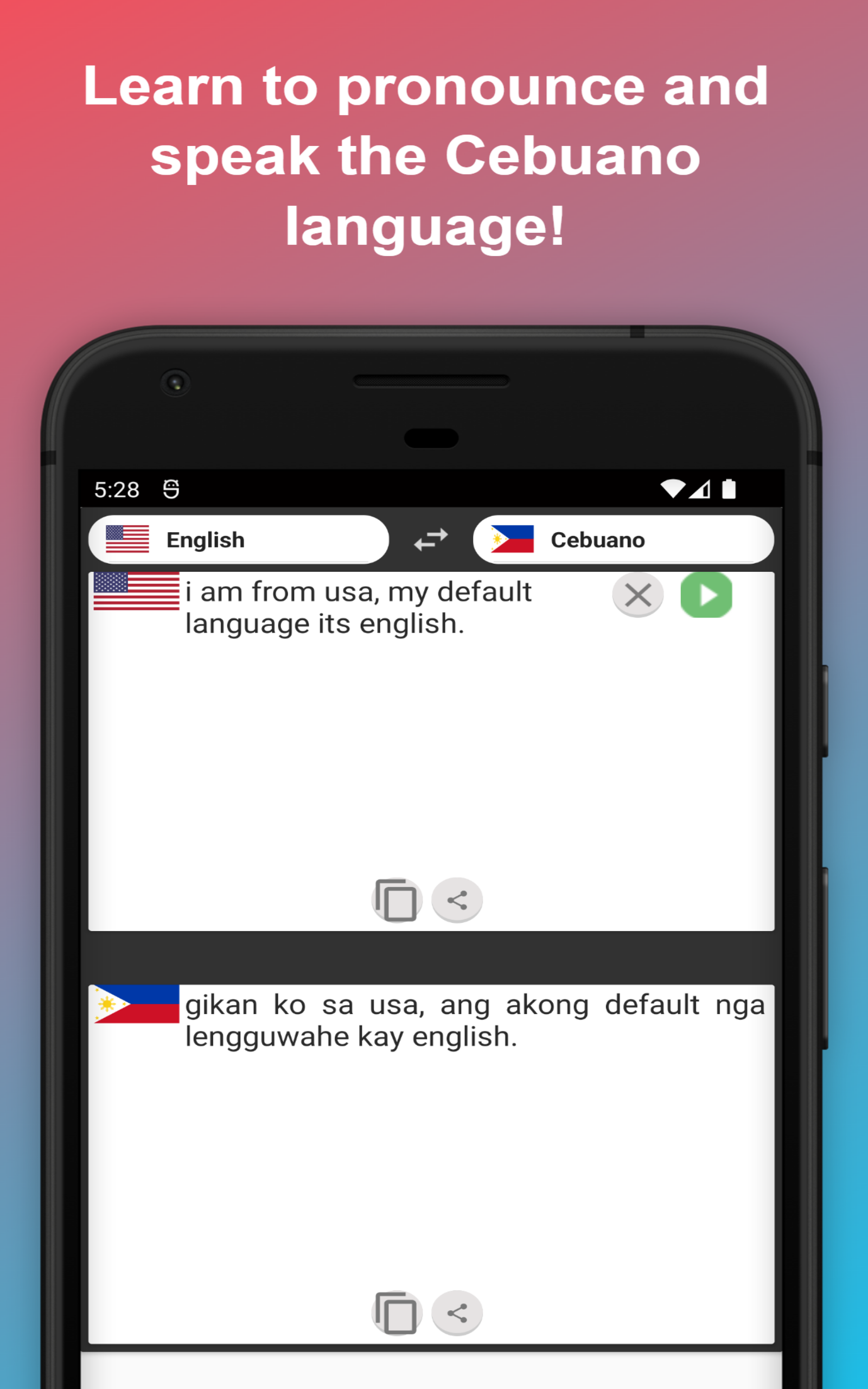 English to Cebuano Translatorto Translate to for Free on Telephone and
