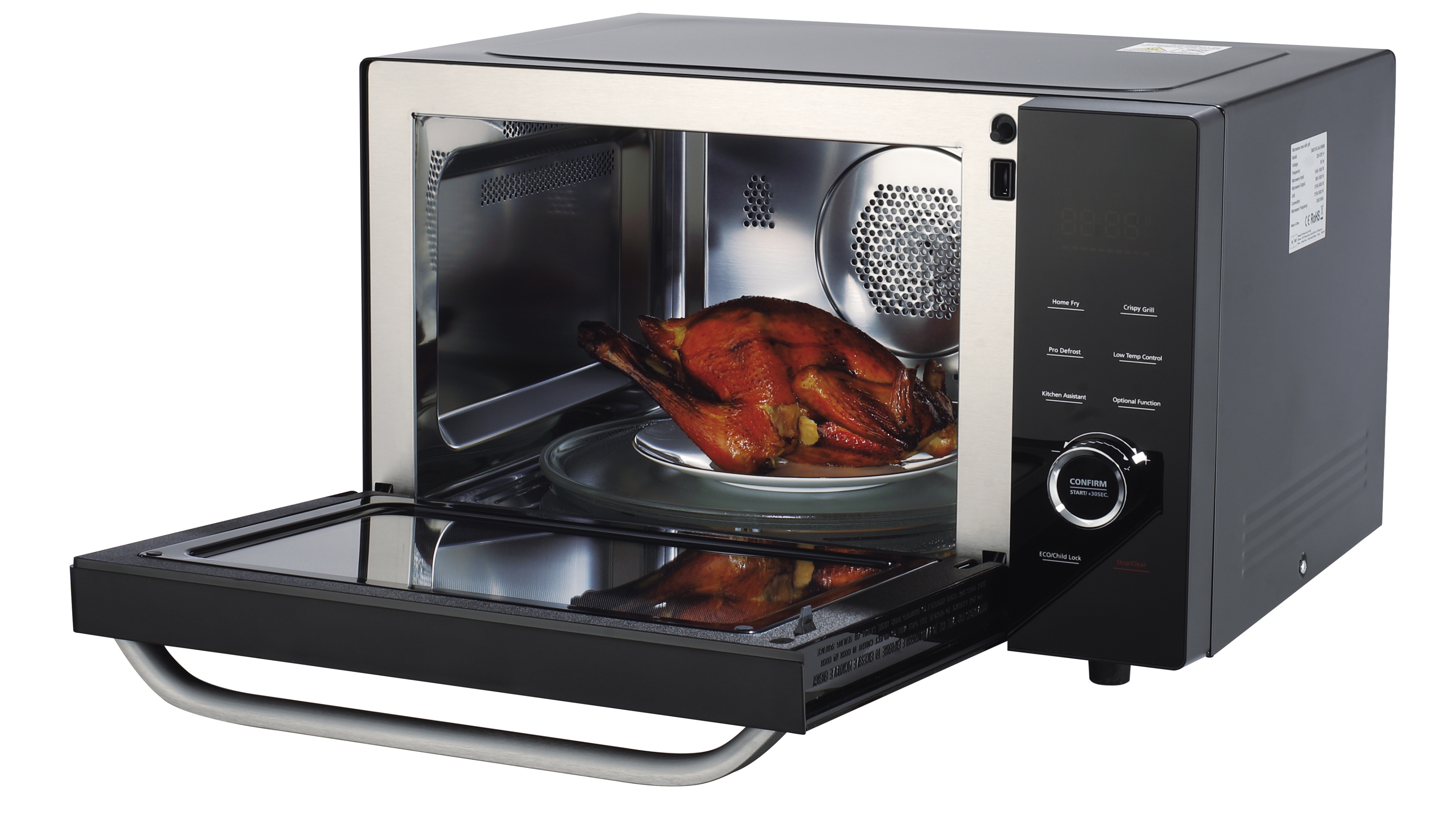 34l Stainless Steel Interior Microwave Smad Home Appliances Stainless Steel ...