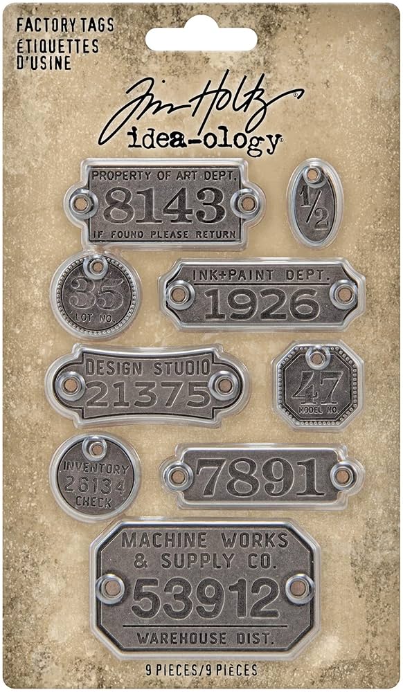 Amazon.com: Tim Holtz Idea-ology FACTORY TAGS IDEA-OL 9/PKG