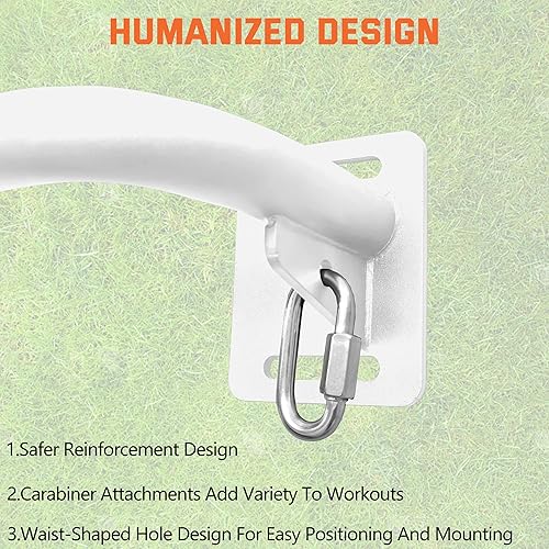 Miniatura 8 de Barra de dominadas resistente de 36 pulgadas montada en paredviga, capacidad de 600 libras, barra de agarre múltiple para uso en garaje y sótano,