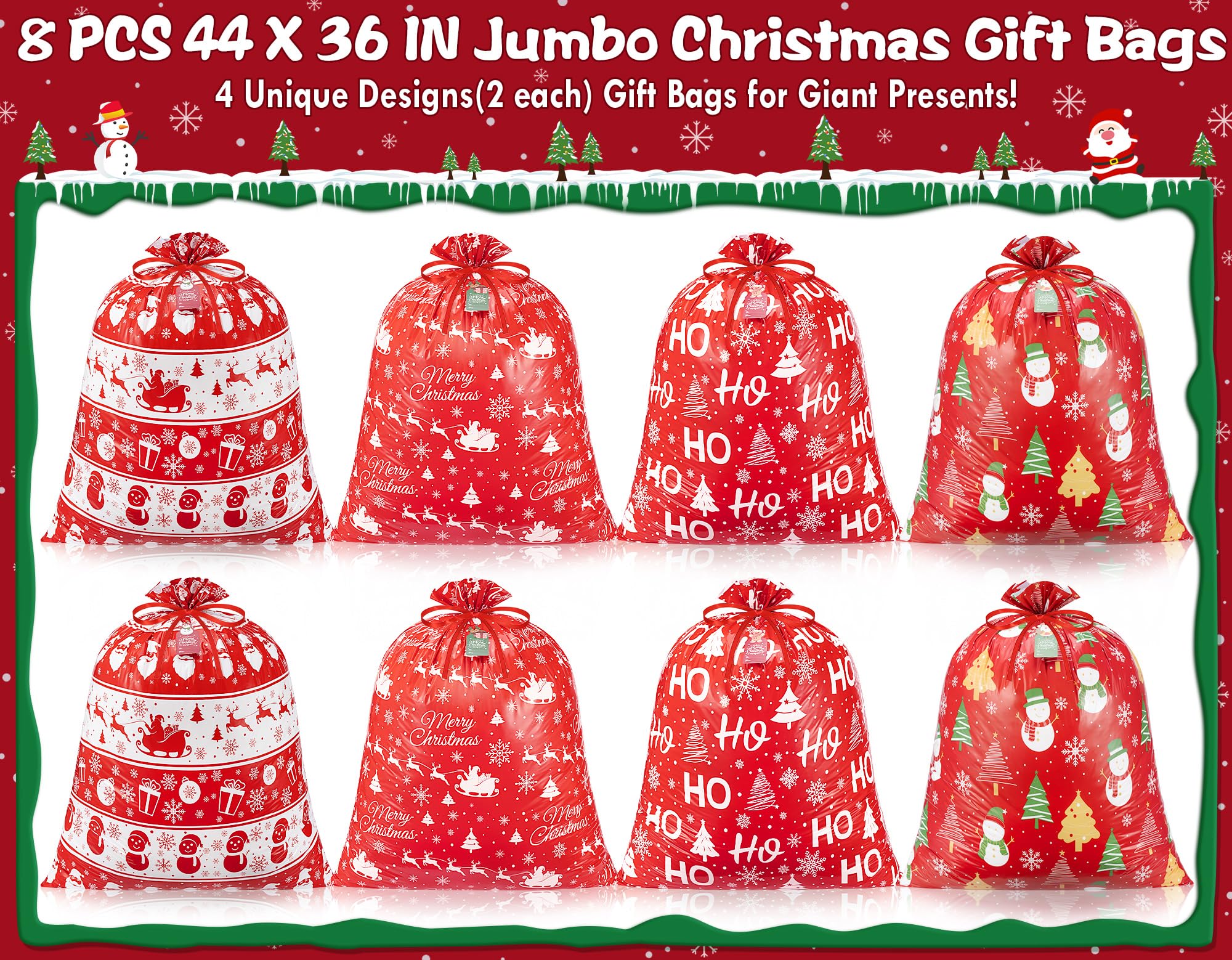 Partylamb Bolsas de regalo de Navidad, bolsa de regalo grande 001