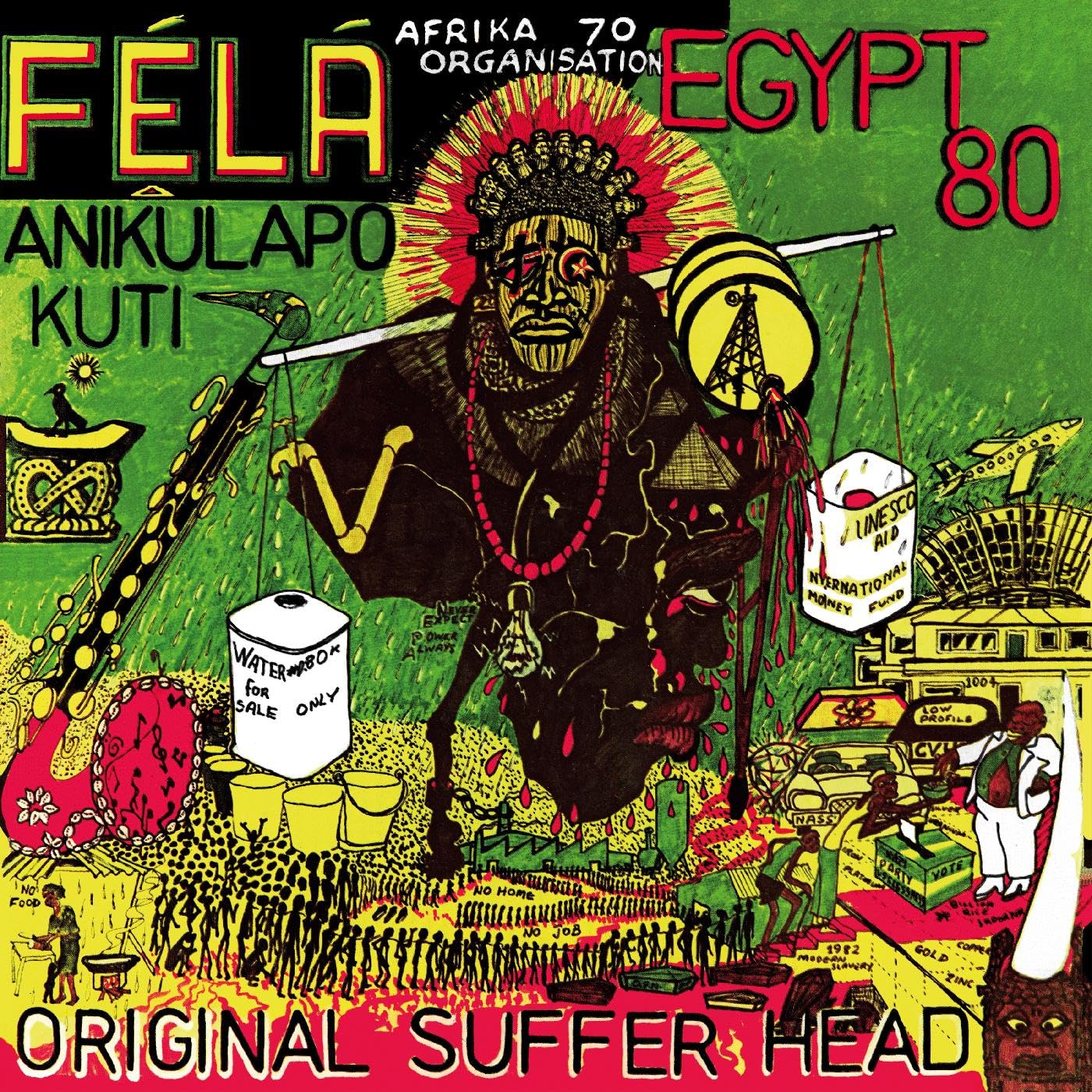 FELA KUTI ORIGINAL SUFFER HEAD LP  LIGHT GREEN VINYL  MINT