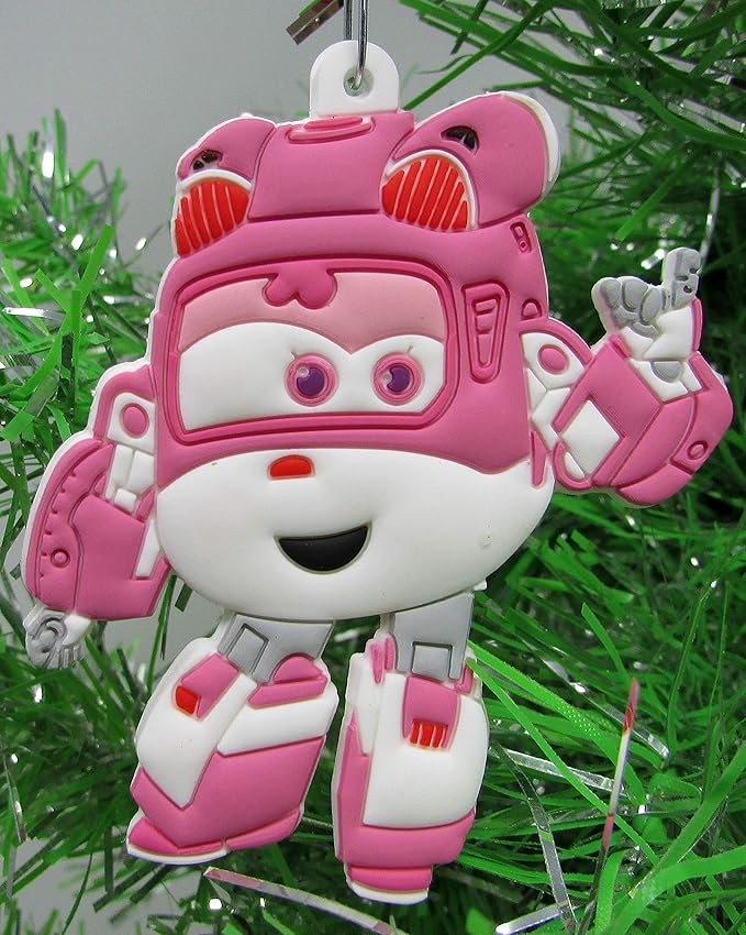 Adornos Navideños Super Wings con Jett y Amigos - Plástico miniatura 4