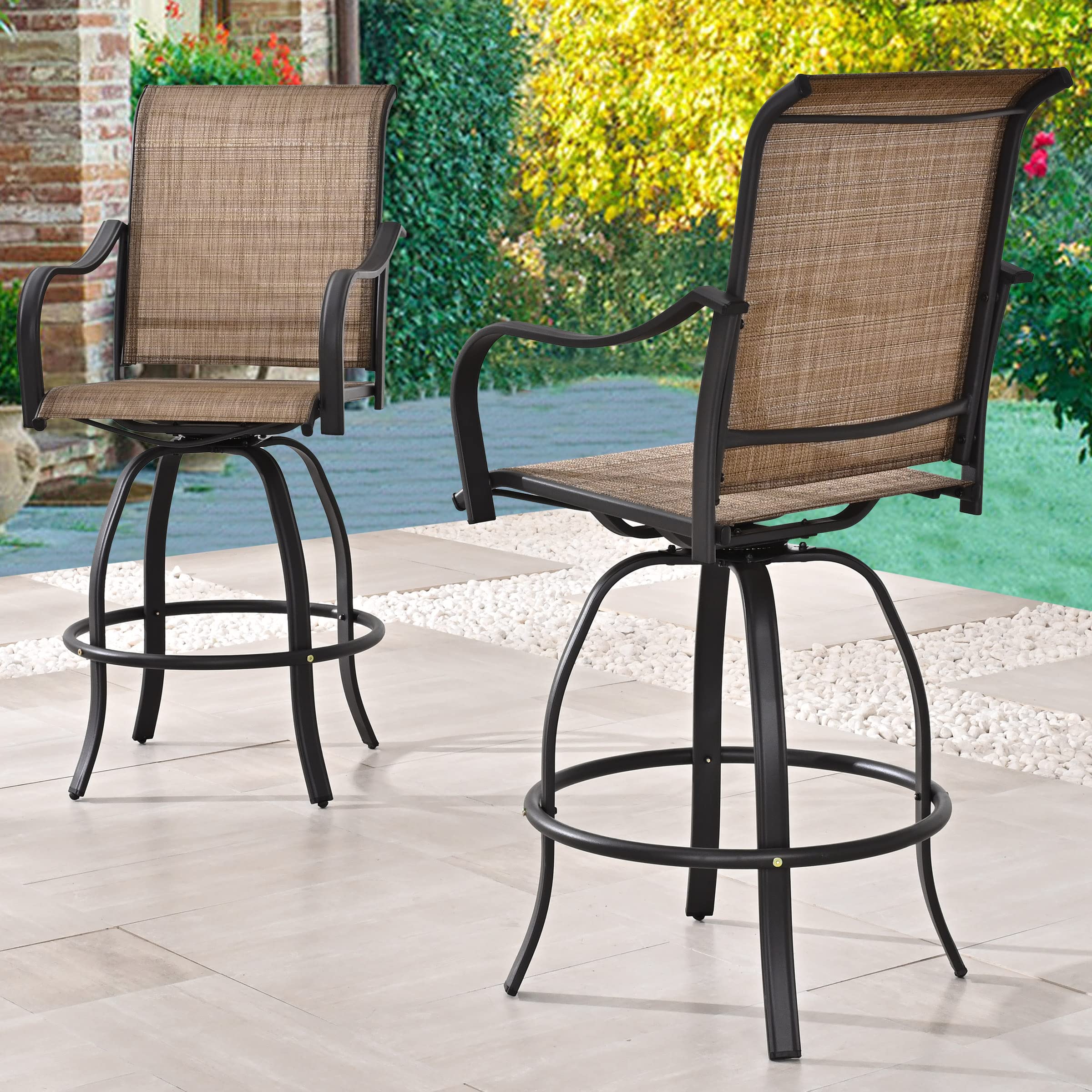 Outdoor Barstools Outdoor Swivel Bar Height Patio Furniture Top