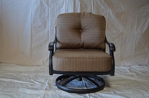 Nassau Outdoor Patio Set of 4 Swivel Rocker Club Chairs