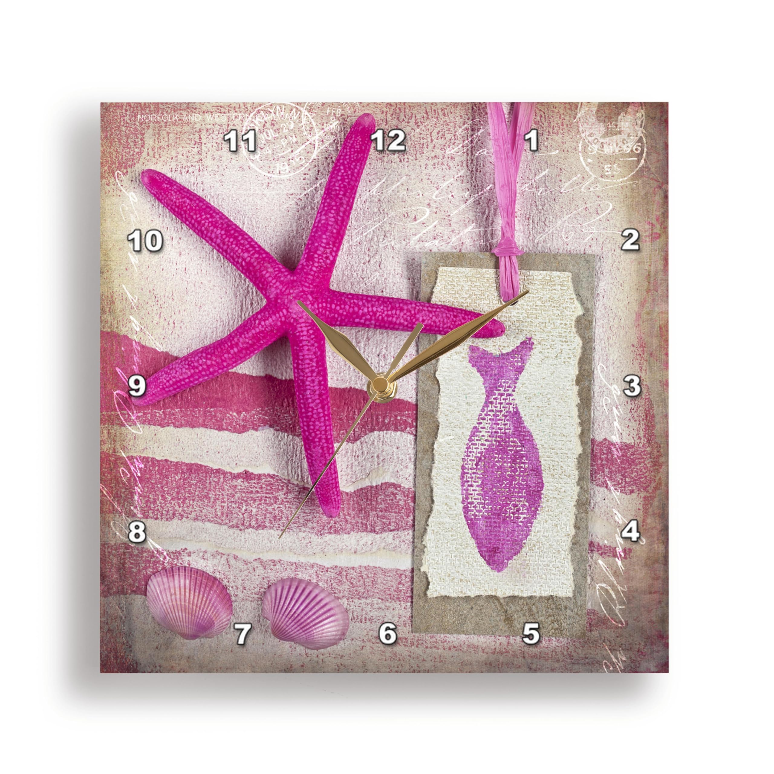 Horloge Marine Collage 3dRose 13x33 cm, décorez vos murs étroits sans encombrer
