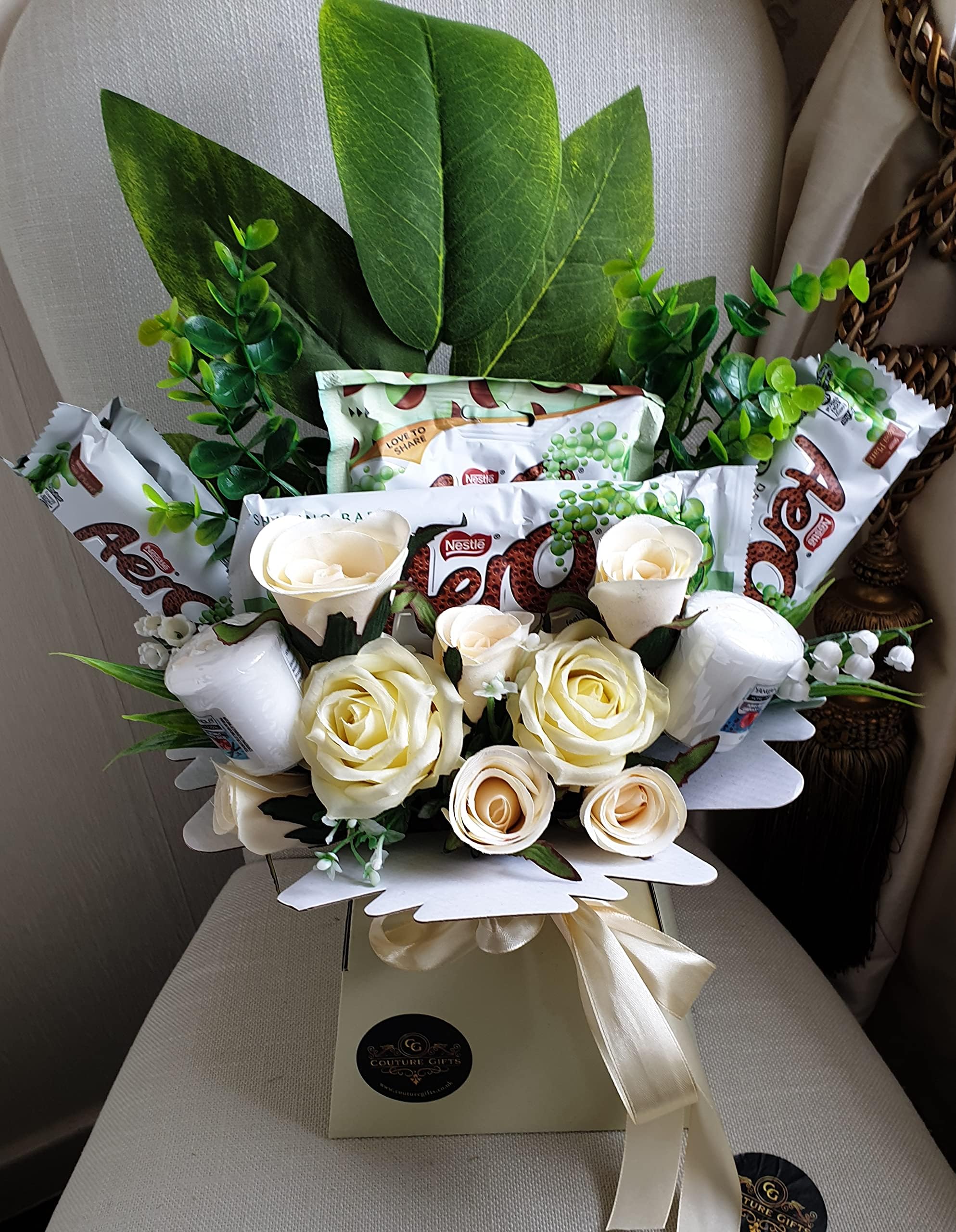 Mint Aero Couture Chocolate Bouquet Silk Flowers
