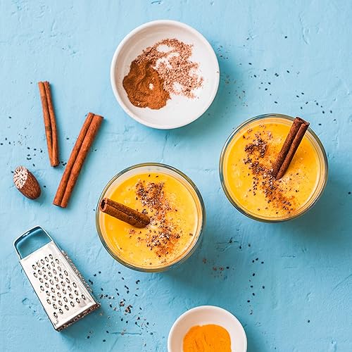 Miniatura 4 de Leche dorada orgánica cúrcuma en polvo con jengibre, totalmente natural, sin azúcar añadida, ideal para leche dorada, 3.5 onzas, The Spice Hut