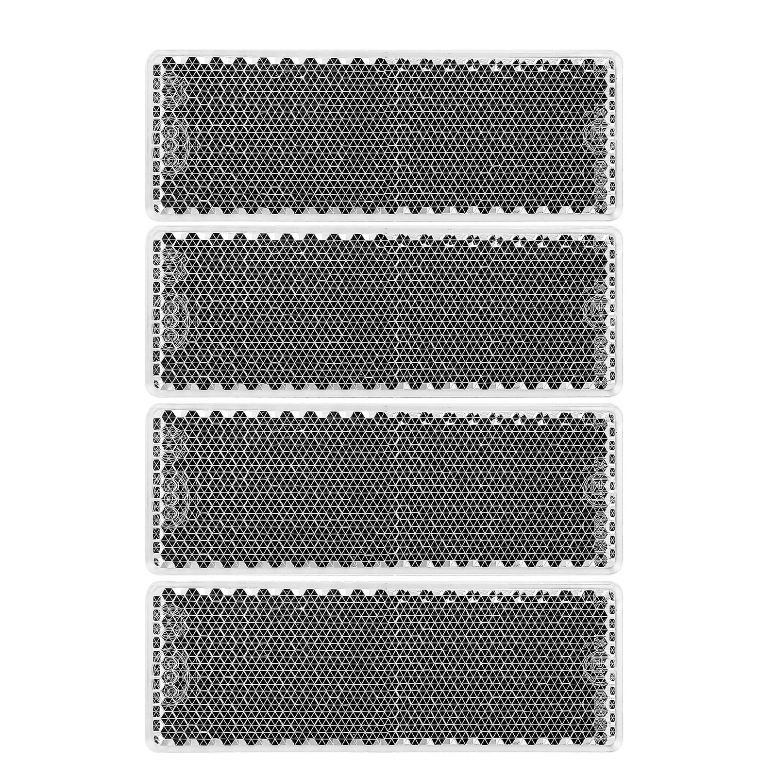 Catadioptrico Rectangular Amarillo Adhesivo, Reflector Rectangulares Adhesivo Remolque para RV Caravana Tractor Homologados E, 85x30x10mm (Amarillo-Rectangulares- Adhesivo-4Piezas) — view 28