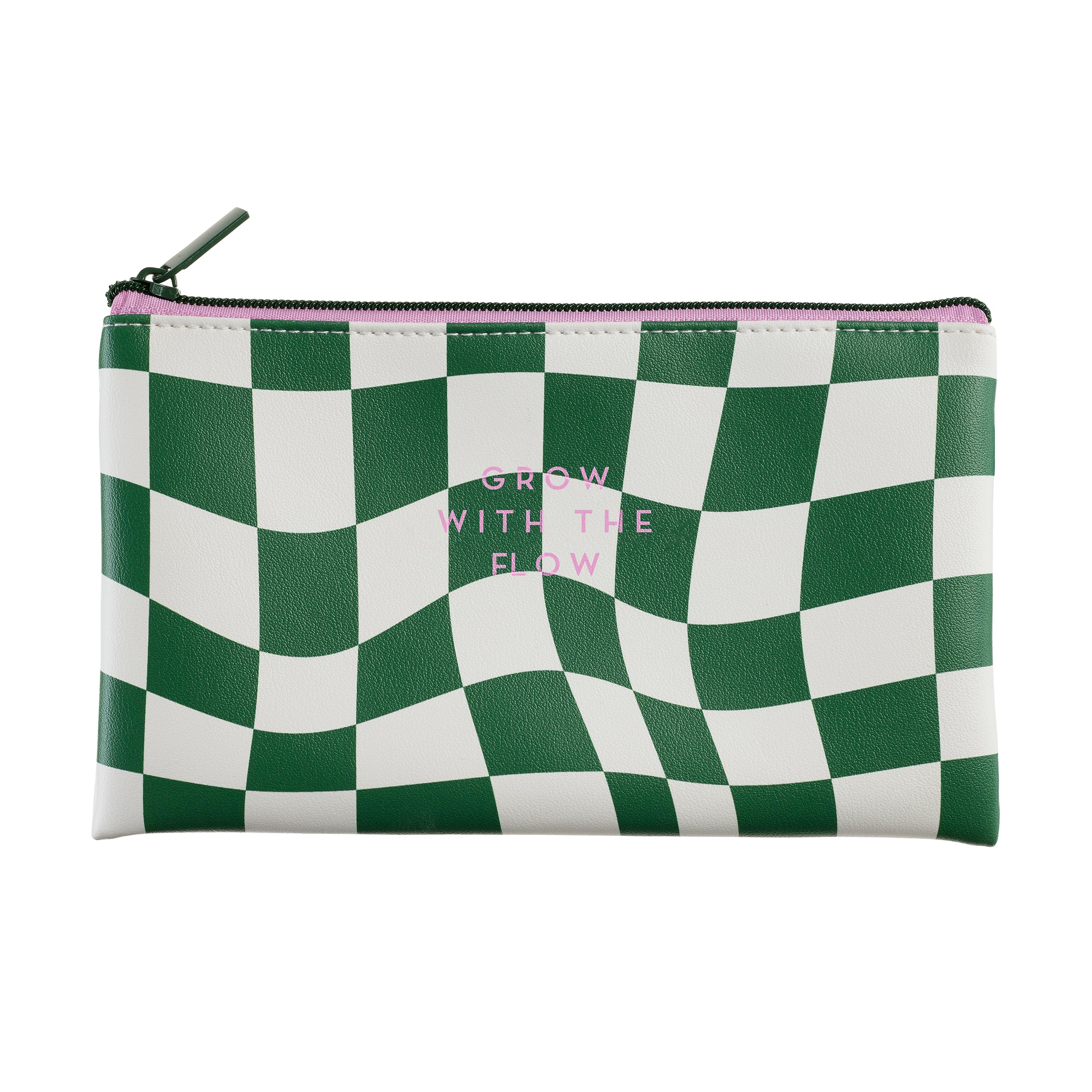 Miquelrius, Flat Pencil Case, Size 210 x 120 x 10 mm, Pouch with Metal Handle, Zipper, PU Faux Leather