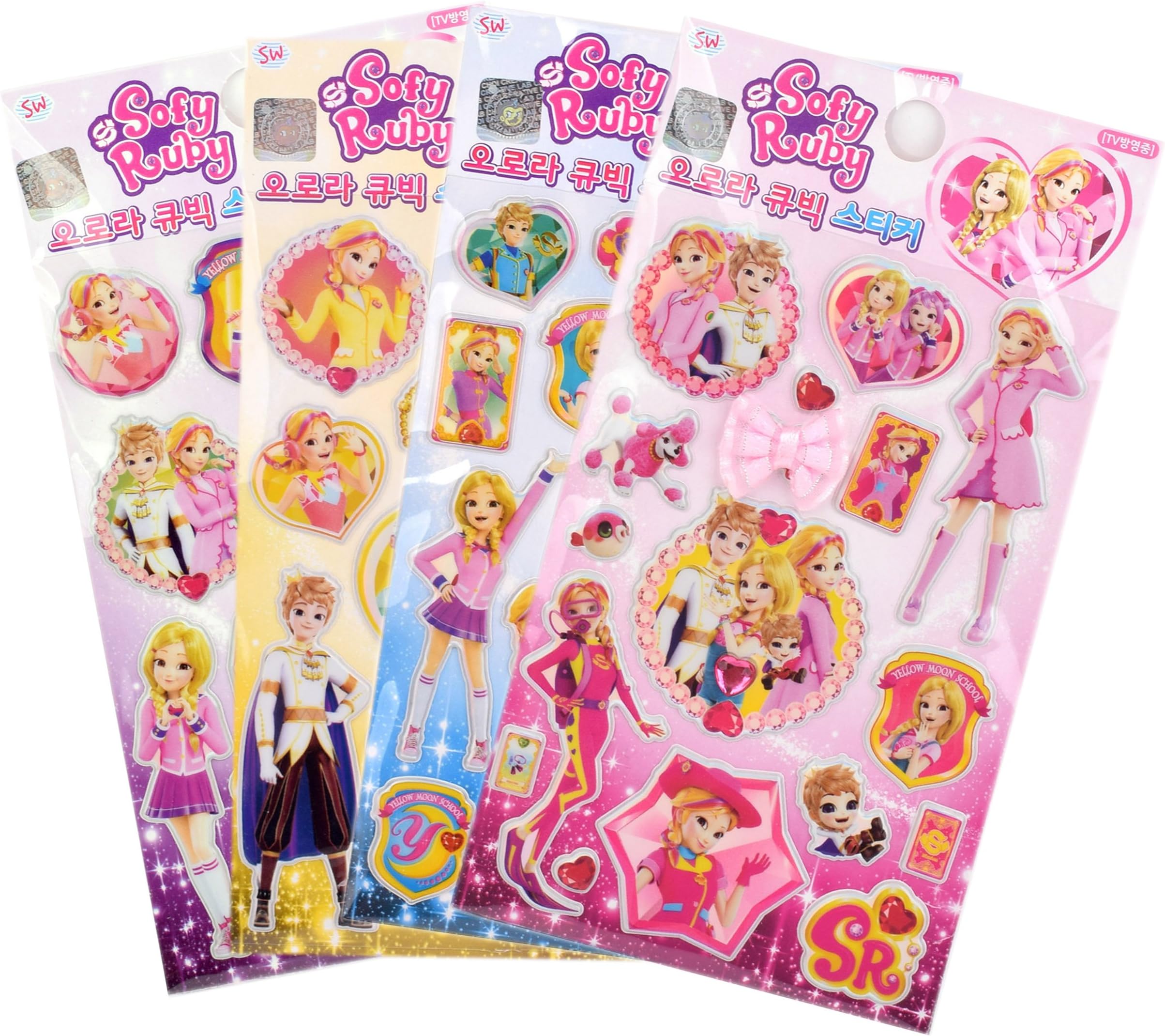 3D Puffy Codi Sticker Sheets (4 Pack) Diary Decoration Sticker