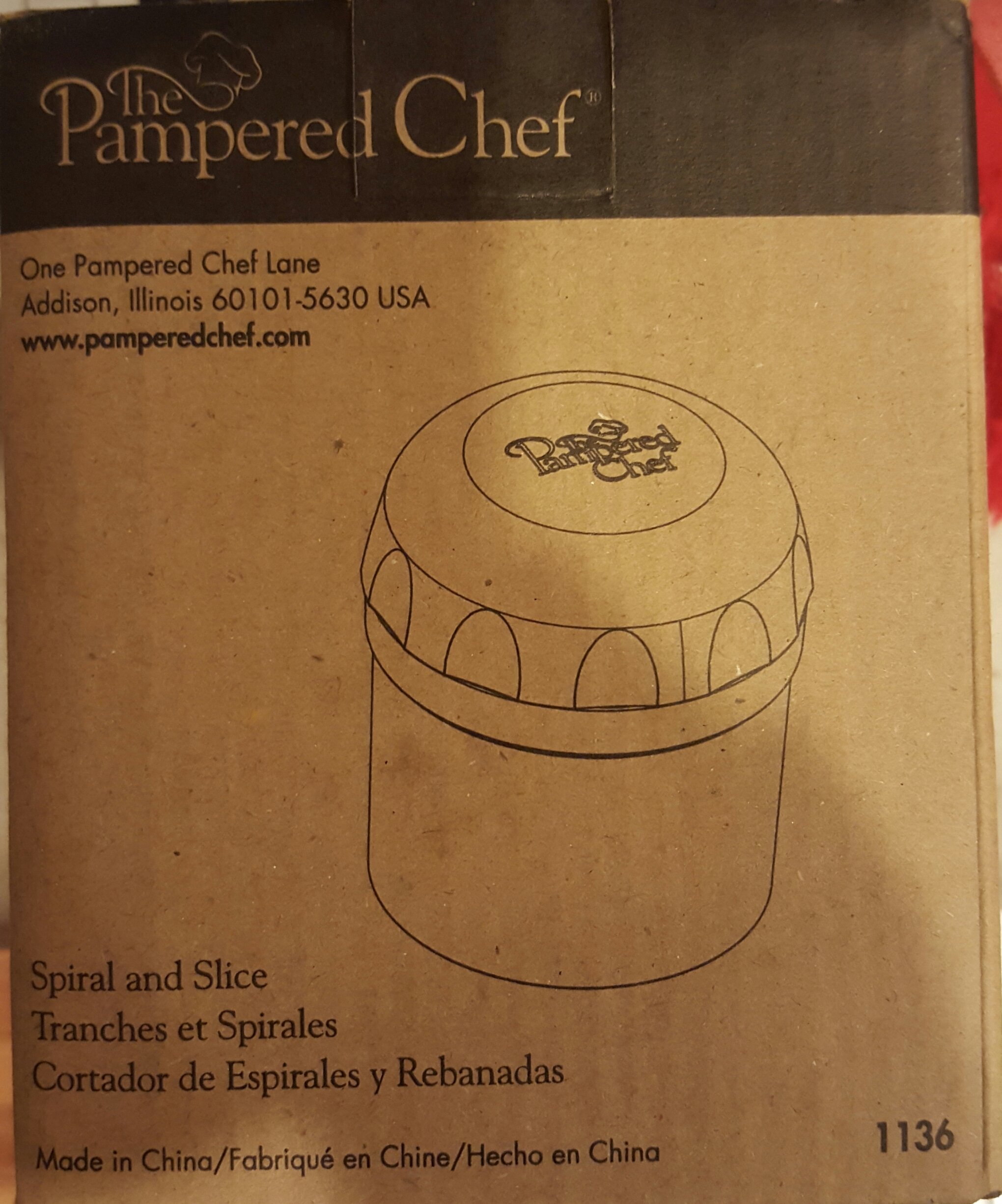 Pampered Chef Spiral & Slice #1136 kitchen tool