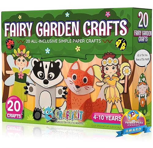 Craftikit® 20 Award-Winning Fairy Garden Crafts for Kids - 20