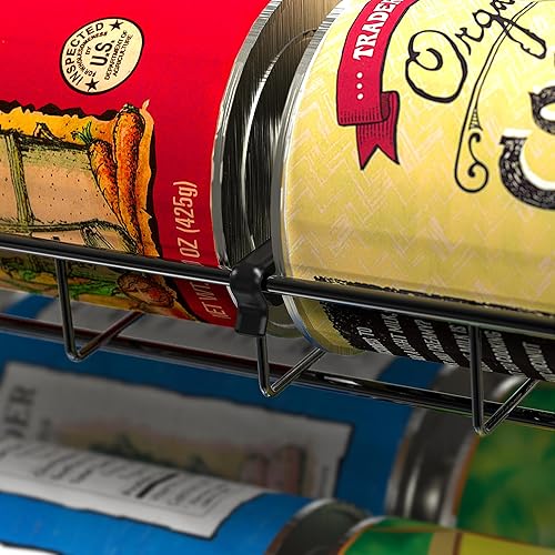 Miniatura 5 de Deco Brothers Organizador apilable para latas de cocina y despensa, 3 niveles, negro Negro -,cromado,Blanco