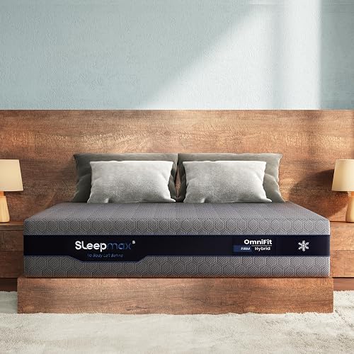 Sleepmax Firm Queen Mattress 12 Inch, Cooling Hybrid Mattress, 1-Year Trial | Ergonomic Pressure Relief & Spine Alignment, Deep Sleep Bed in a Box for All Shapes, 365-Night Trial & Forever Warranty