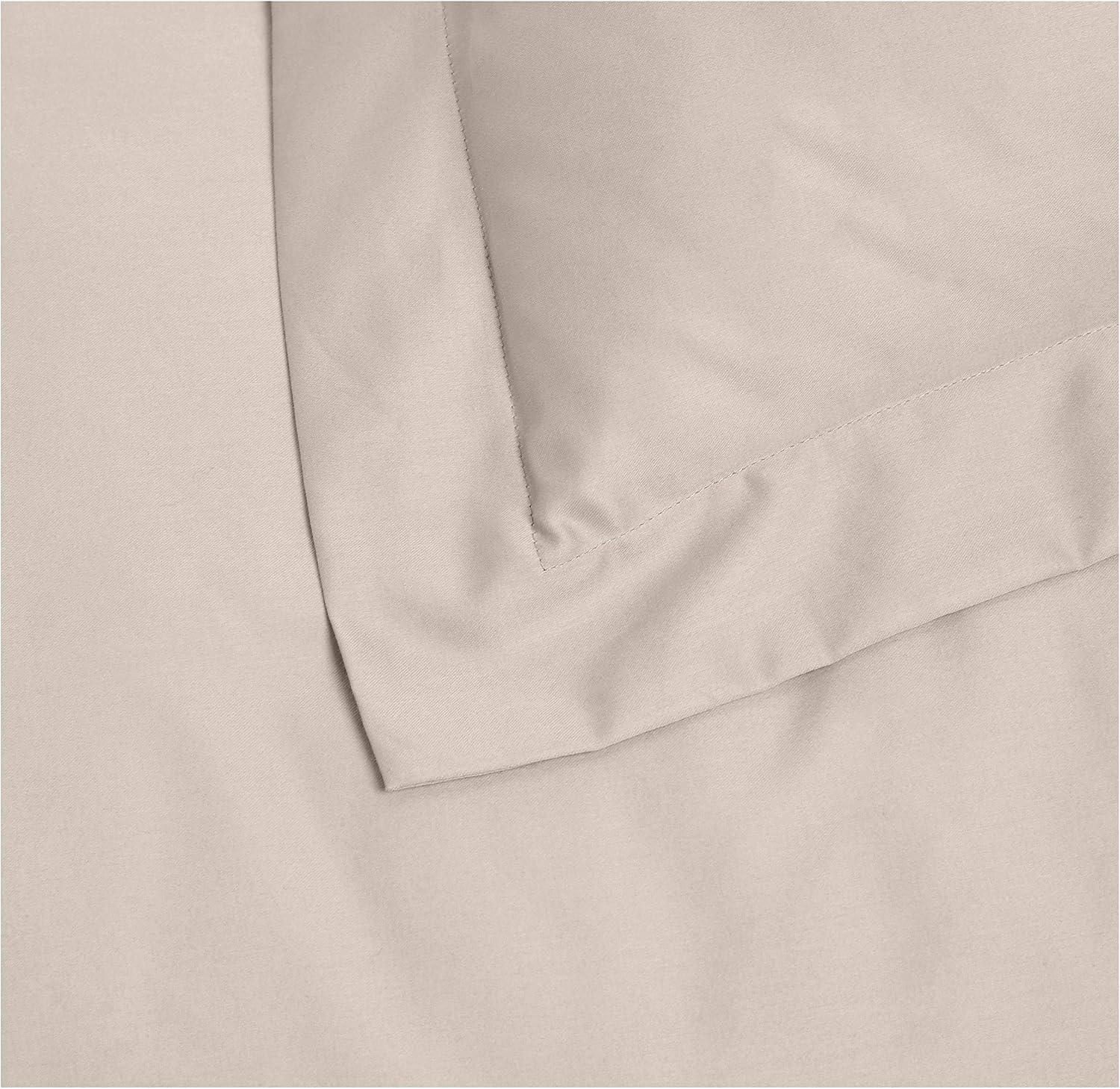 Amazon Basics 400 Thread Count Cotton Duvet Cover Bed Set with Sateen Finish - King, Stone Grey