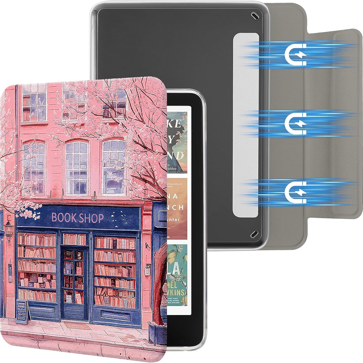 SESENSE Funda magnética para Kindle Paperwhite de 7'' 12.a generación 2024 y Colorsoft | Magnético desmontable, encendido/apagado automático, funda transparente para PC, borde suave de TPU, ligero, para viajeros librescos, librería