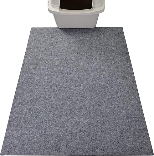 Miniatura 1 de Drymate Tapete original para gatos que contiene desorden de la caja para suelos más limpios, a prueba de orina, suave para patas de gatito,