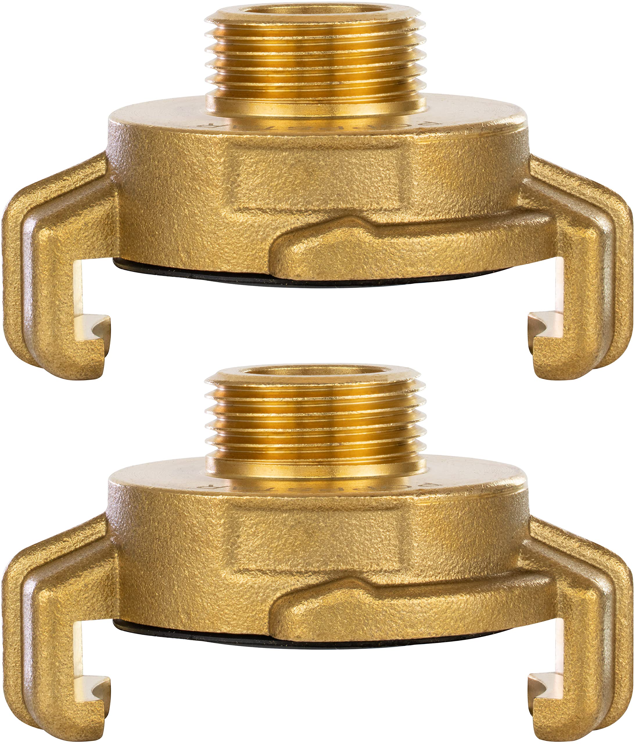 Poppstar Set of 2 Brass Quick Coupling 1/2 inch External Thread (G 1/2" Thread on Claw Connector)