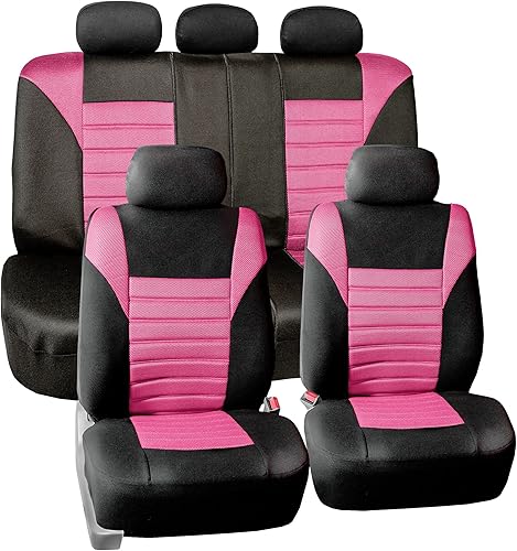 FH Group, FB068PURPLE115, funda universal para asiento de auto, color púrpura (calidad superior, diseño 3D de tejido de malla, compatible con bolsa